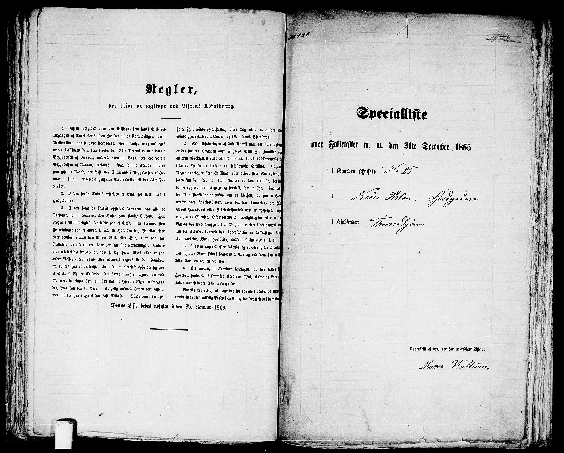 RA, 1865 census for Trondheim, 1865, p. 1937