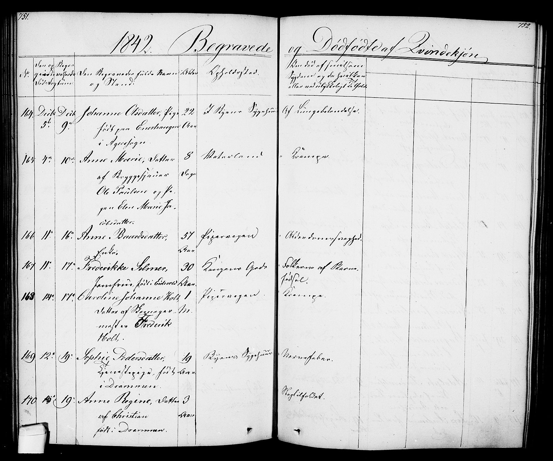 Oslo domkirke Kirkebøker, AV/SAO-A-10752/F/Fa/L0024: Parish register (official) no. 24, 1833-1846, p. 751-752