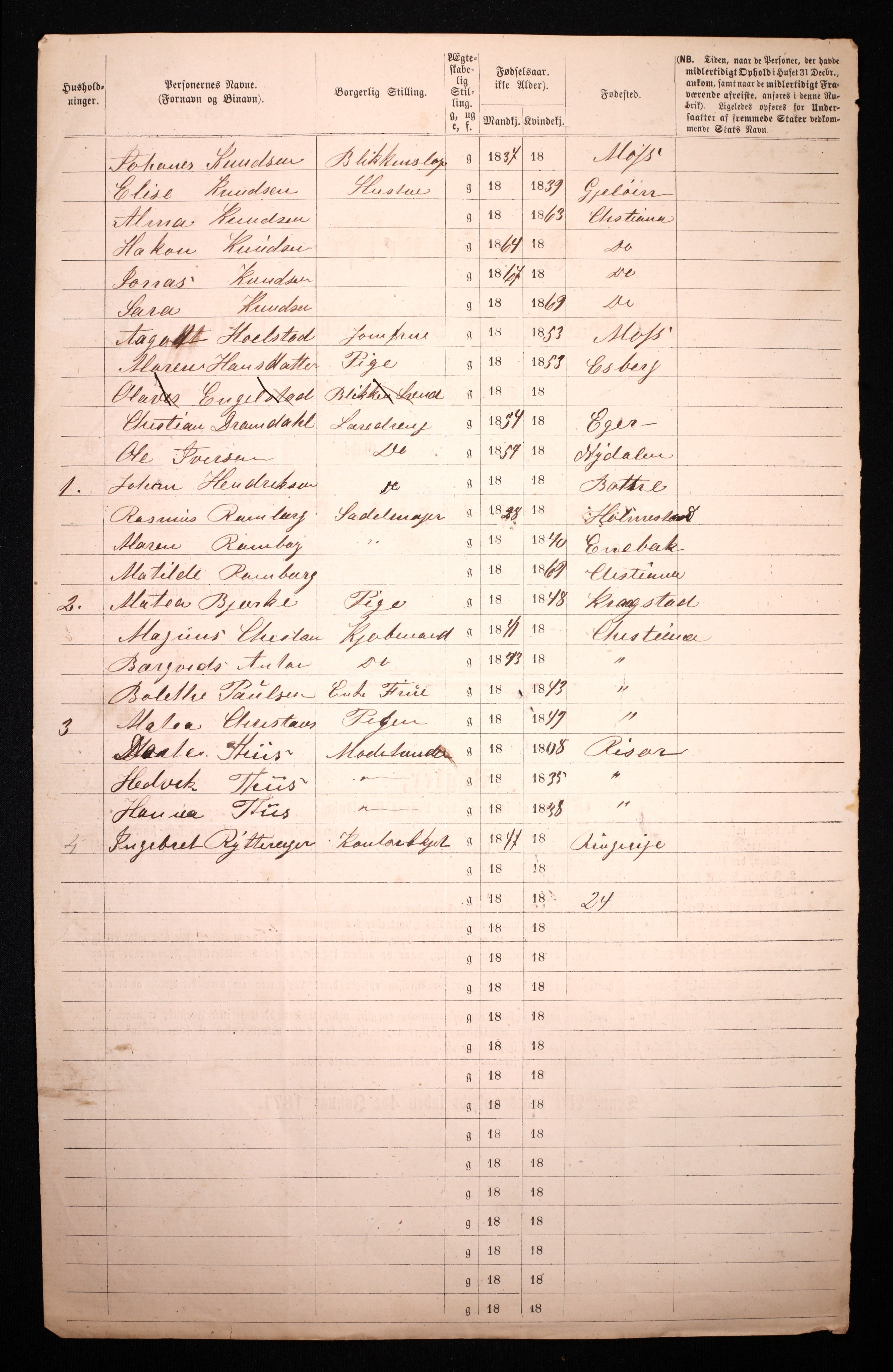 RA, 1870 census for 0301 Kristiania, 1870, p. 4730