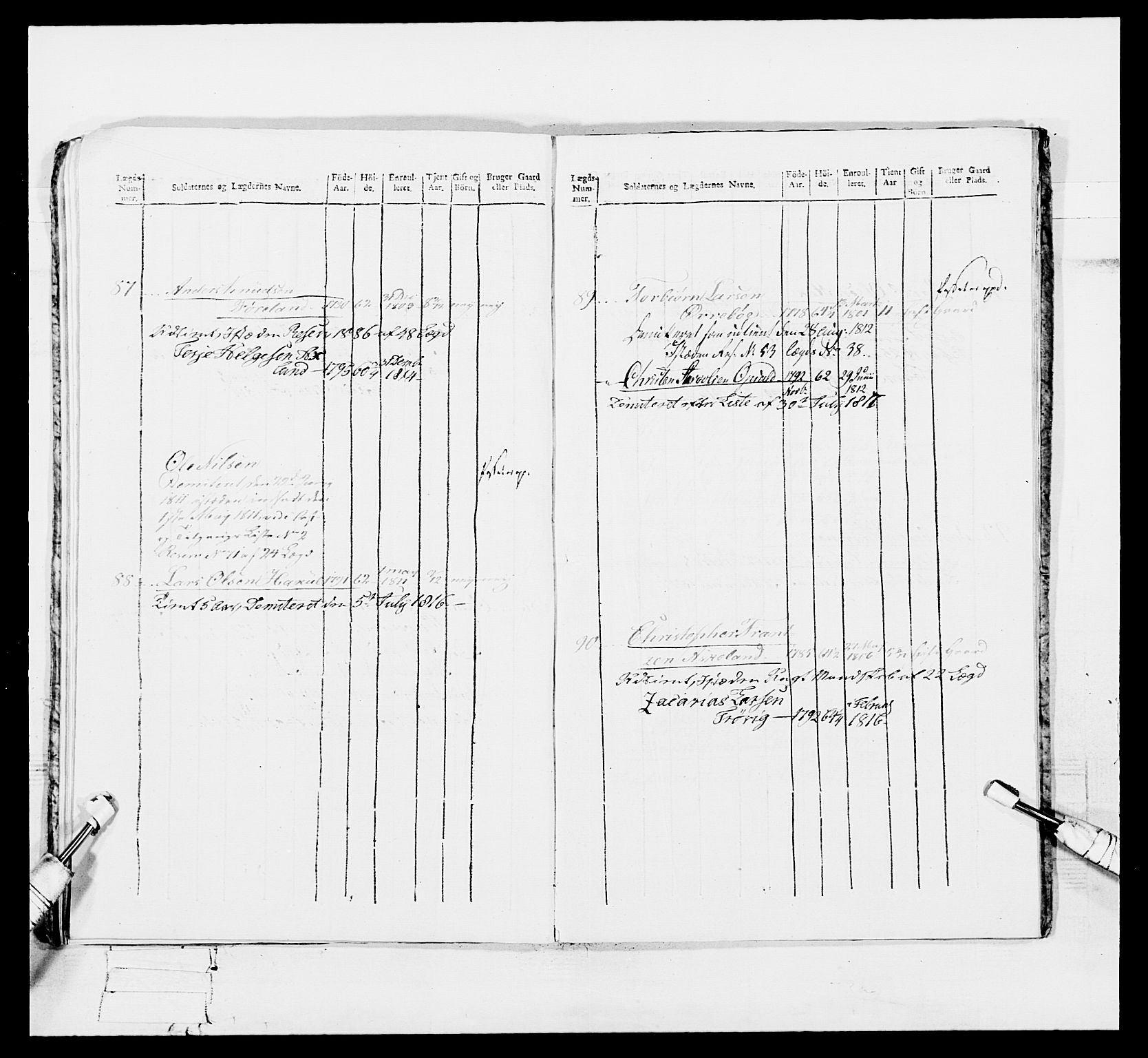 Generalitets- og kommissariatskollegiet, Det kongelige norske kommissariatskollegium, AV/RA-EA-5420/E/Eh/L0113: Vesterlenske nasjonale infanteriregiment, 1812, p. 564