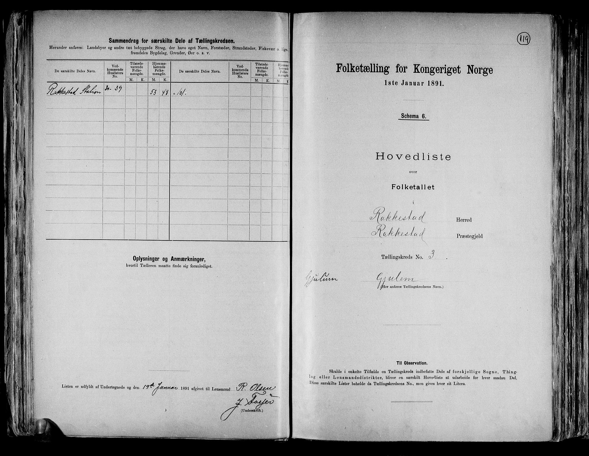 RA, 1891 census for 0128 Rakkestad, 1891, p. 10