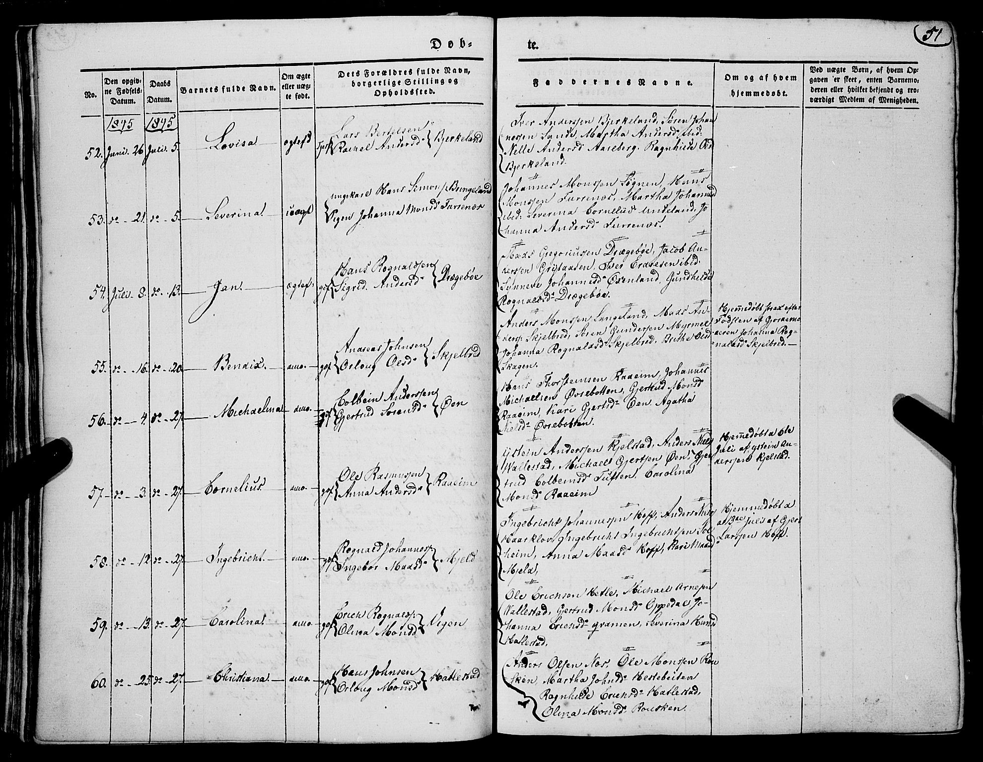 Gaular sokneprestembete, SAB/A-80001/H/Haa: Parish register (official) no. A 4I, 1840-1859, p. 51