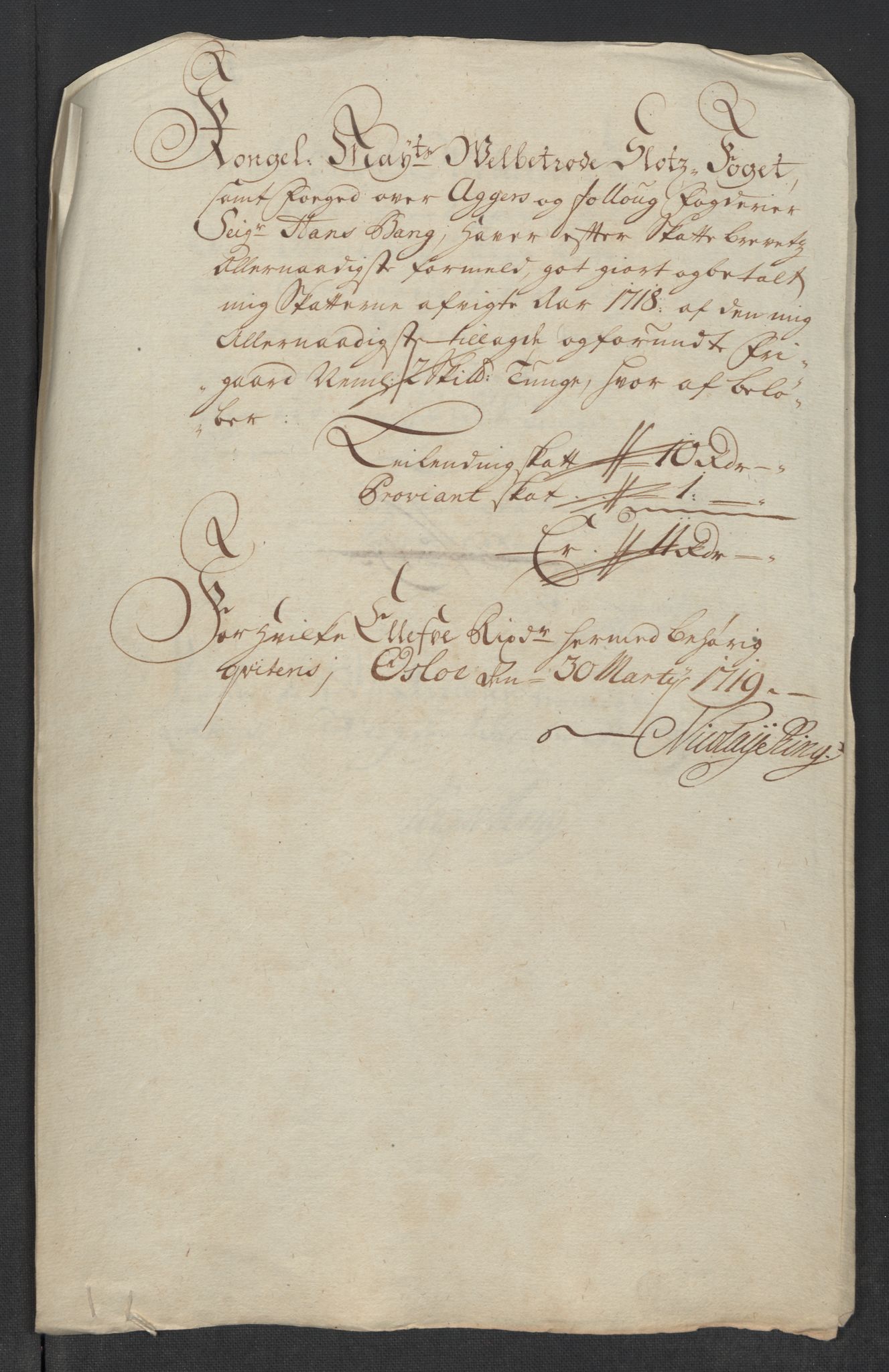 Rentekammeret inntil 1814, Reviderte regnskaper, Fogderegnskap, AV/RA-EA-4092/R10/L0456: Fogderegnskap Aker og Follo, 1718, p. 320