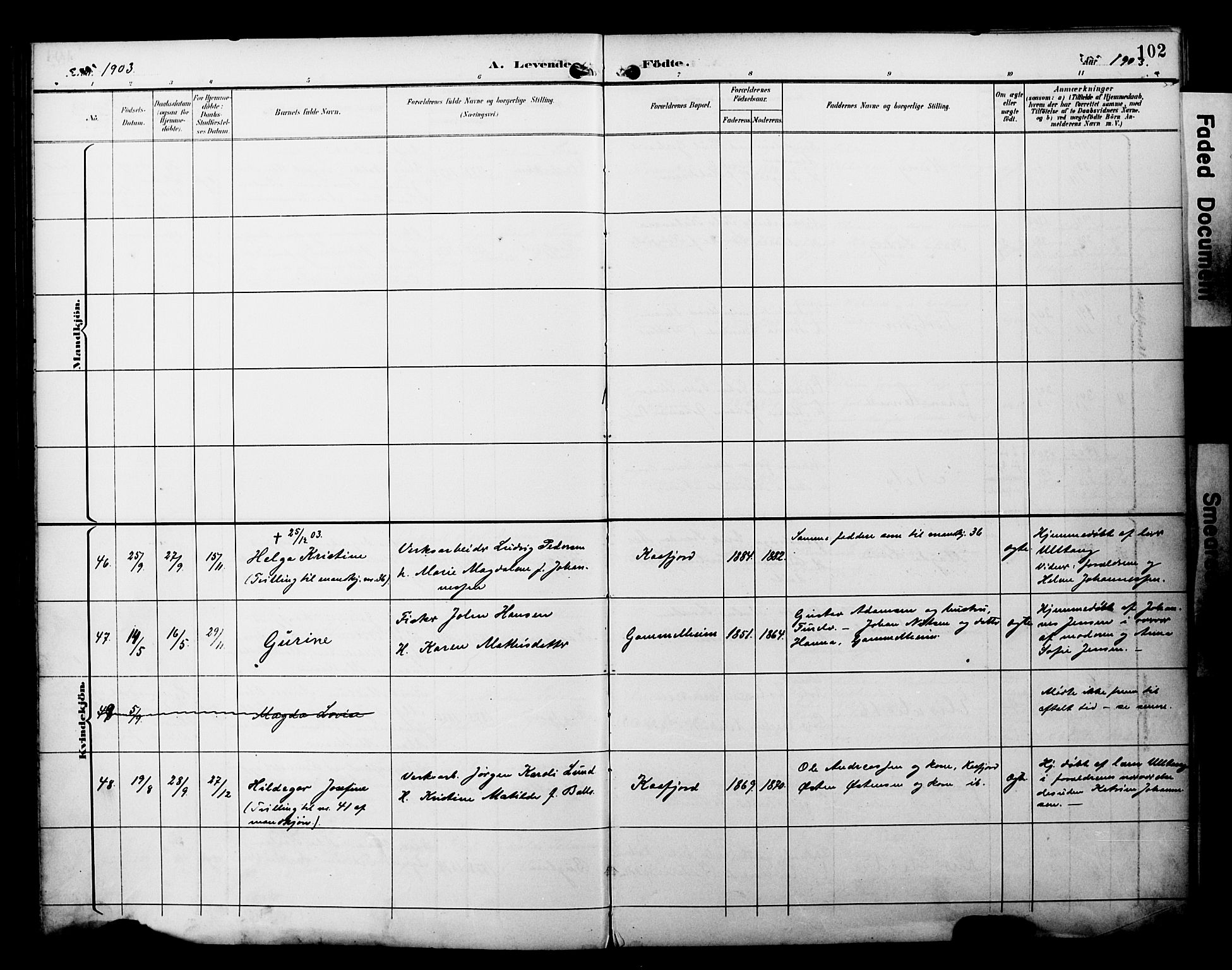 Alta sokneprestkontor, SATØ/S-1338/H/Ha/L0003.kirke: Parish register (official) no. 3, 1892-1904, p. 102