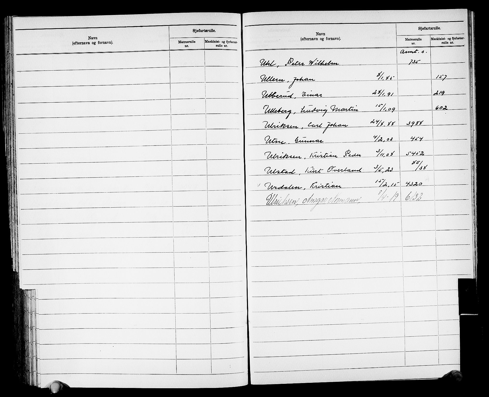 Drammen innrulleringsdistrikt, SAKO/A-781/G/Ga/L0002: Navneregister til rullene, 1940, p. 188