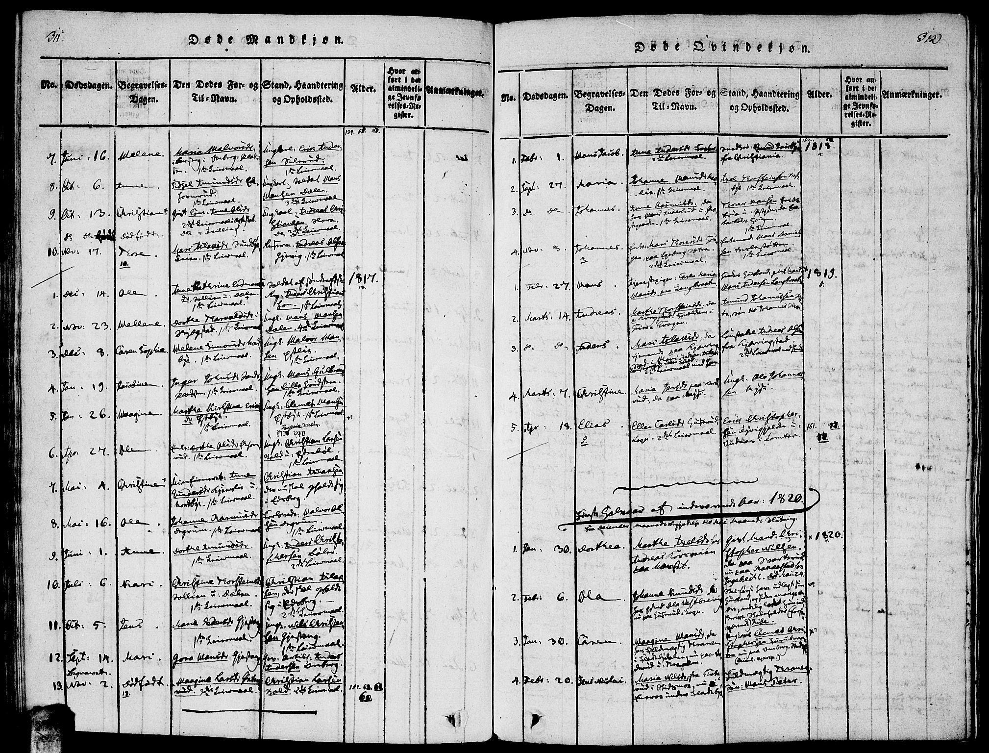 Enebakk prestekontor Kirkebøker, SAO/A-10171c/F/Fa/L0005: Parish register (official) no. I 5, 1790-1825, p. 311-312