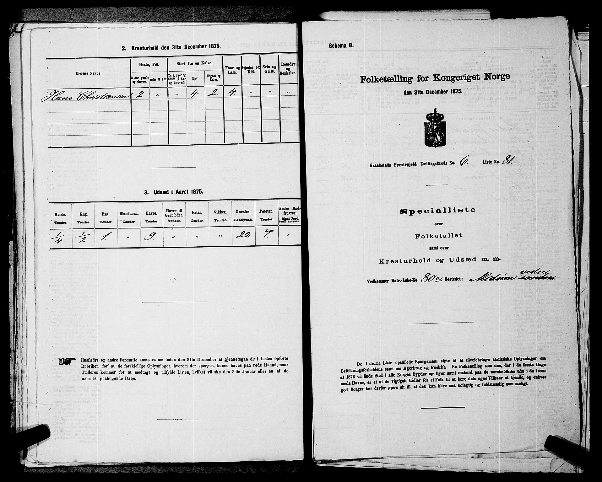 RA, 1875 census for 0212P Kråkstad, 1875, p. 802