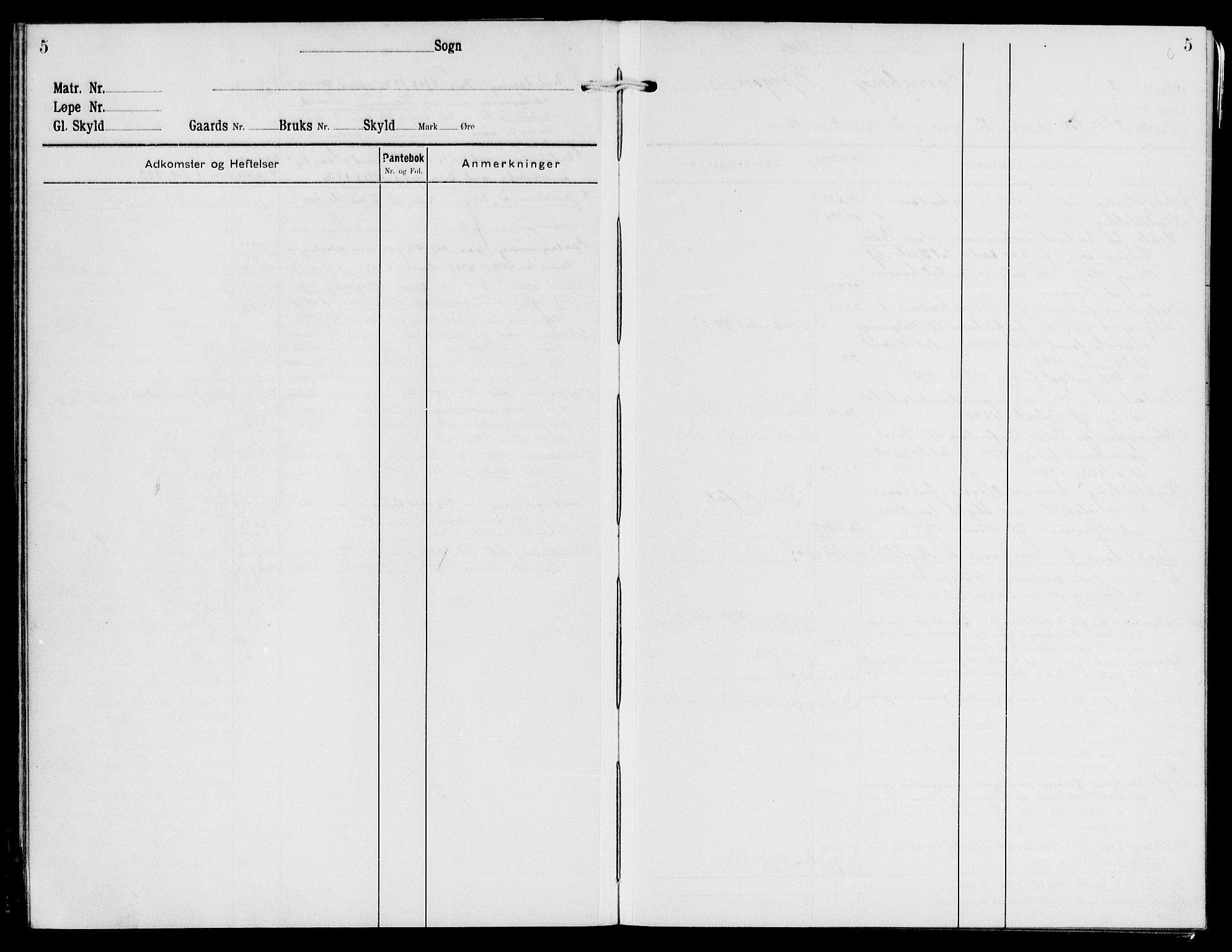 Sunnhordland sorenskrivar, AV/SAB-A-2401/1/G/Ga/Gal/L0001: Mortgage register no. II.A.l.1, 1921-1954, p. 5