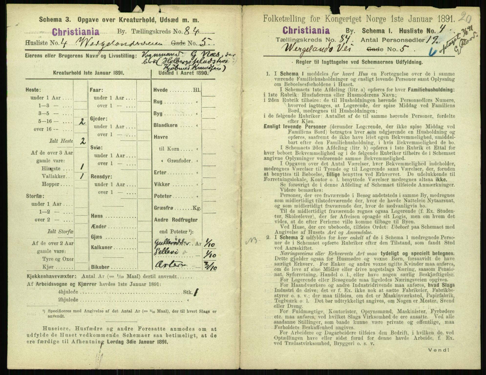 RA, 1891 census for 0301 Kristiania, 1891, p. 42447