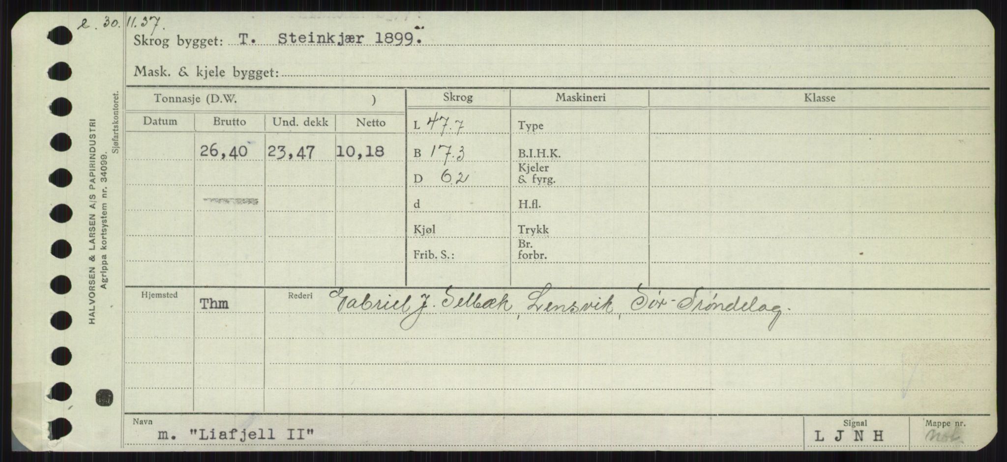 Sjøfartsdirektoratet med forløpere, Skipsmålingen, AV/RA-S-1627/H/Ha/L0003/0002: Fartøy, Hilm-Mar / Fartøy, Kom-Mar, p. 437