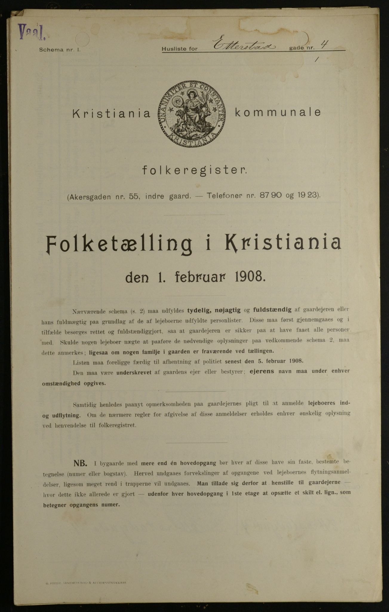 OBA, Municipal Census 1908 for Kristiania, 1908, p. 20359