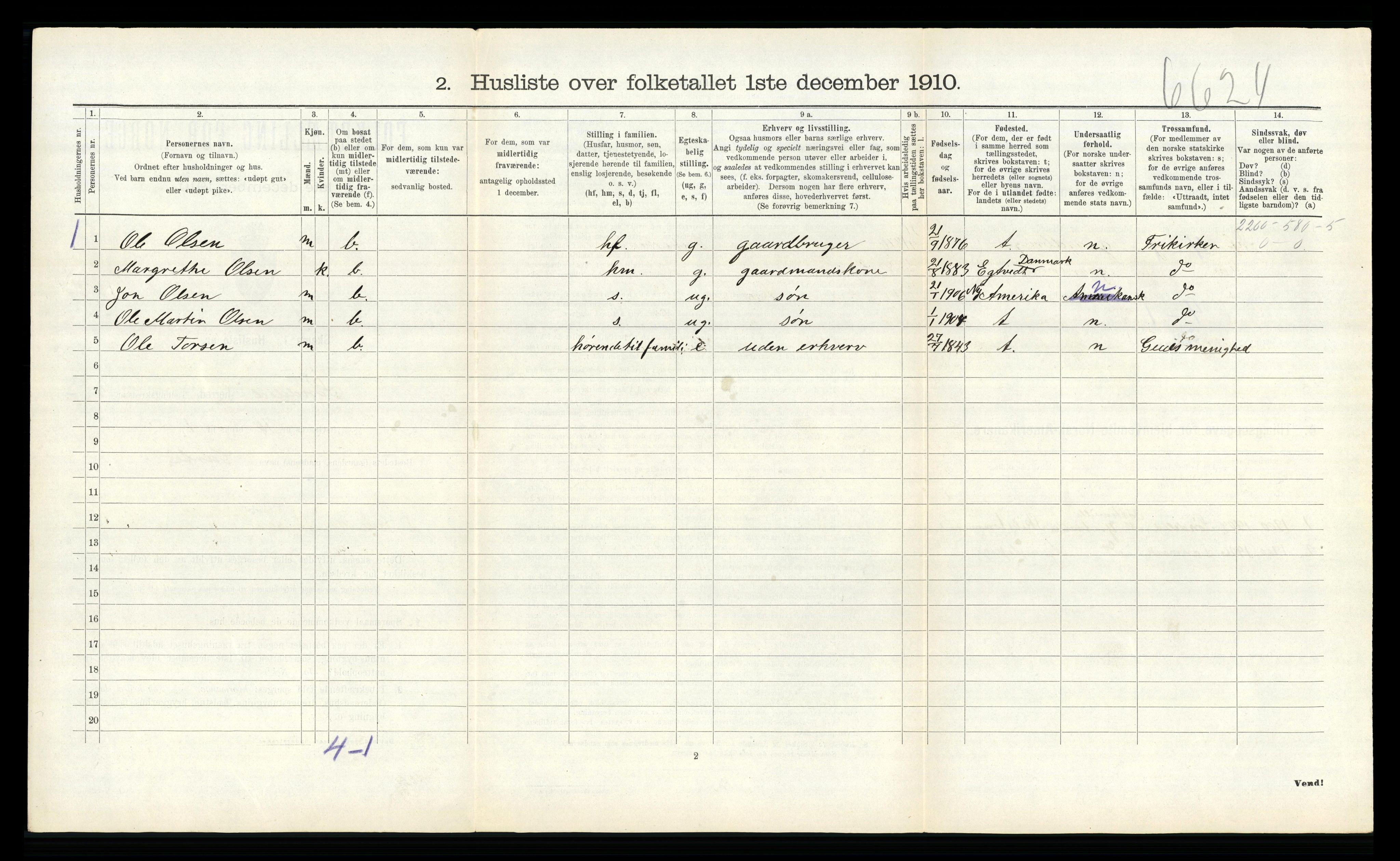 RA, 1910 census for Søndeled, 1910, p. 367