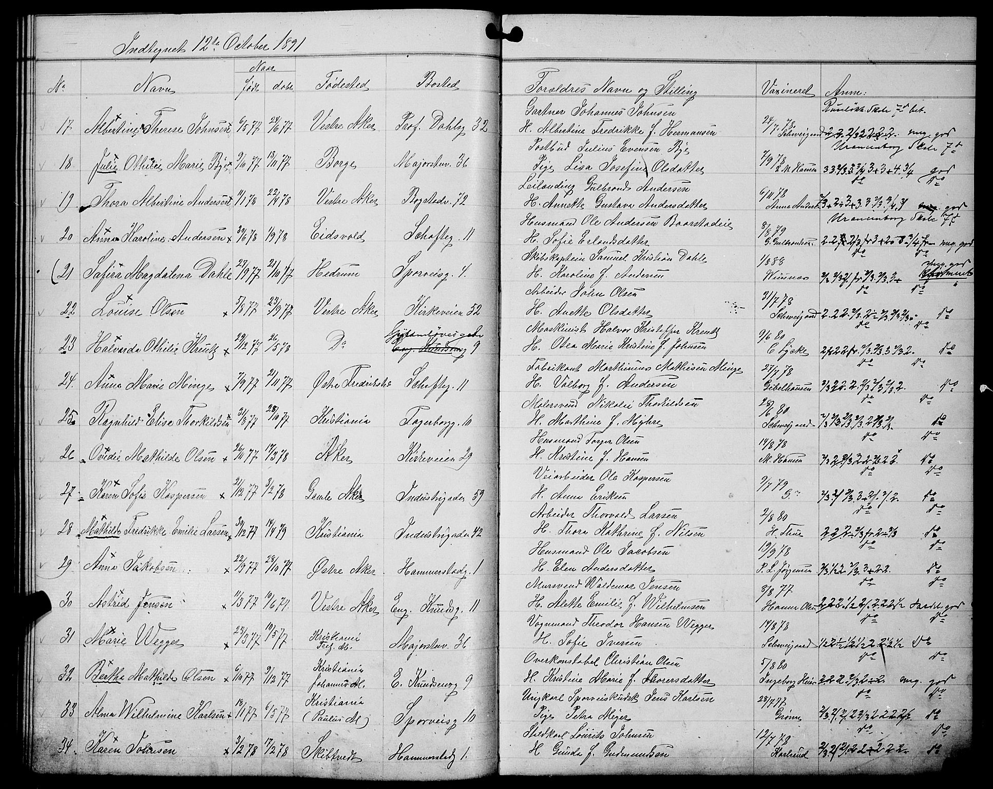 Uranienborg prestekontor Kirkebøker, AV/SAO-A-10877/G/Ga/L0002: Parish register draft no. 2, 1889-1894