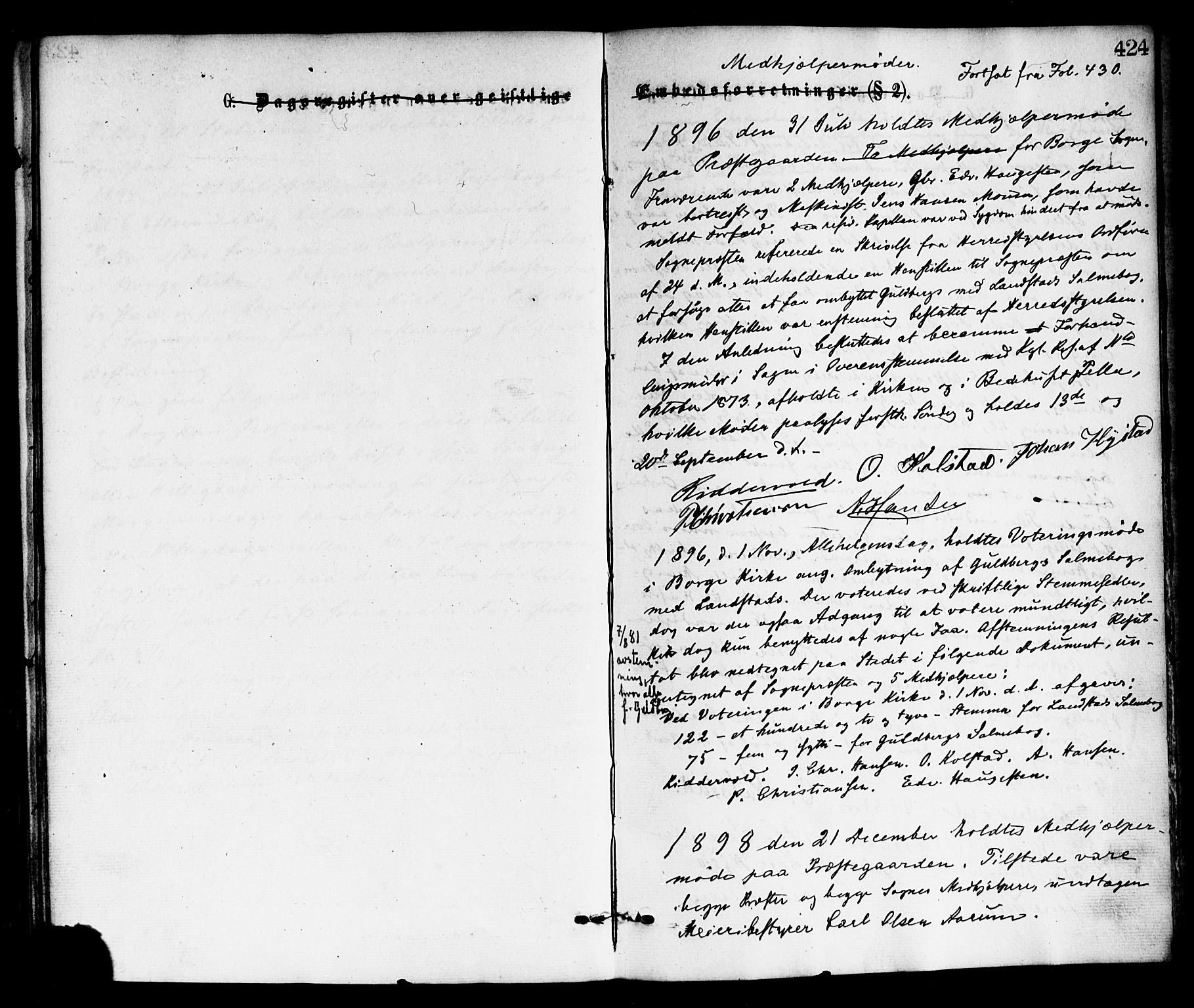 Borge prestekontor Kirkebøker, SAO/A-10903/F/Fa/L0007: Parish register (official) no. I 7, 1875-1886, p. 424