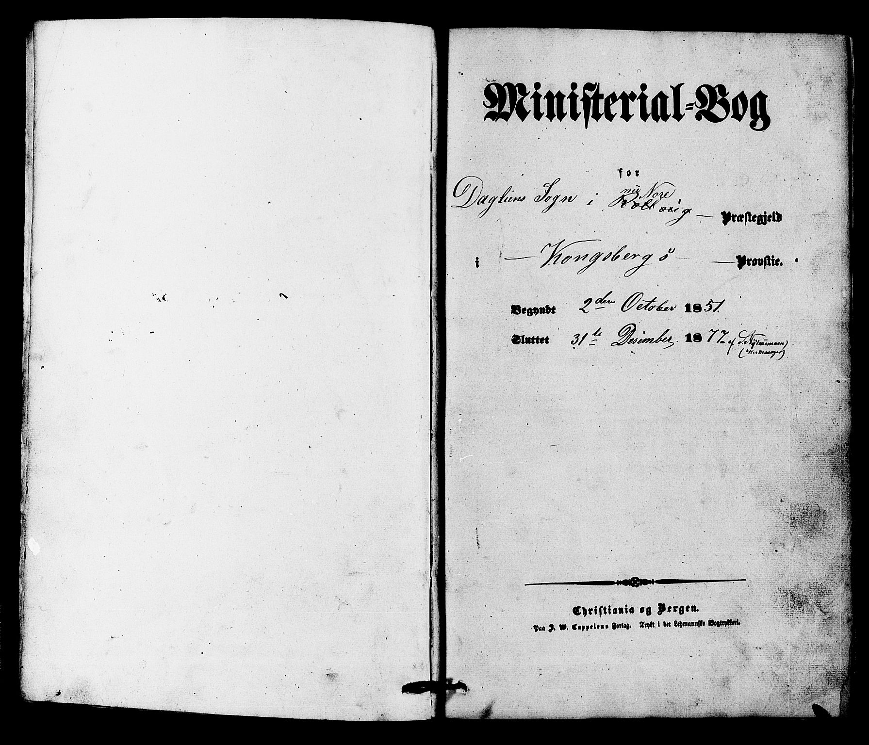 Nore kirkebøker, AV/SAKO-A-238/G/Gc/L0001: Parish register (copy) no. III 1, 1851-1877