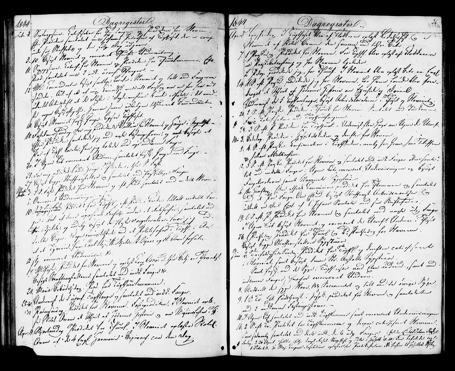 Ministerialprotokoller, klokkerbøker og fødselsregistre - Sør-Trøndelag, SAT/A-1456/624/L0480: Parish register (official) no. 624A01, 1841-1864, p. 36