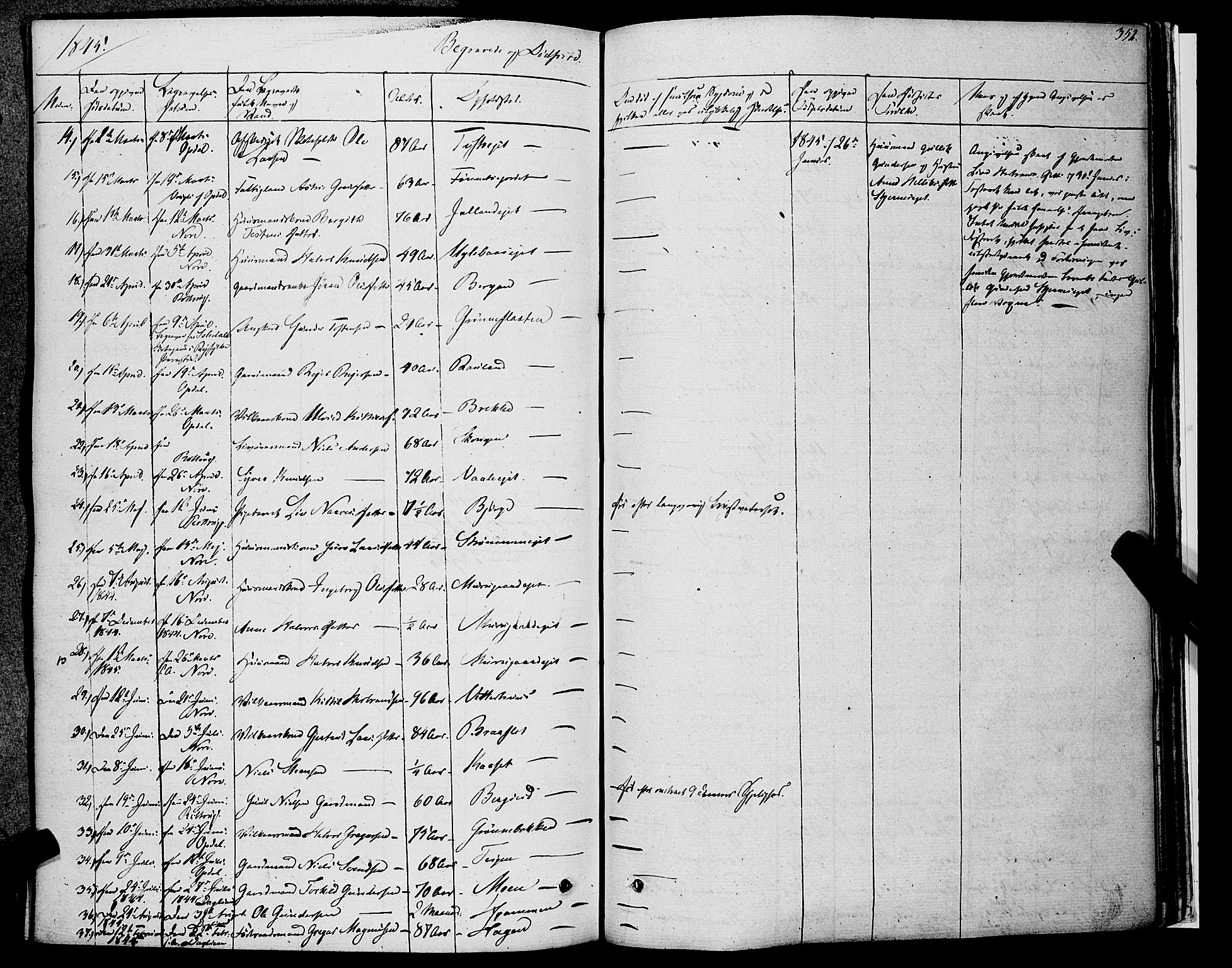 Rollag kirkebøker, AV/SAKO-A-240/F/Fa/L0007: Parish register (official) no. I 7, 1828-1847, p. 352