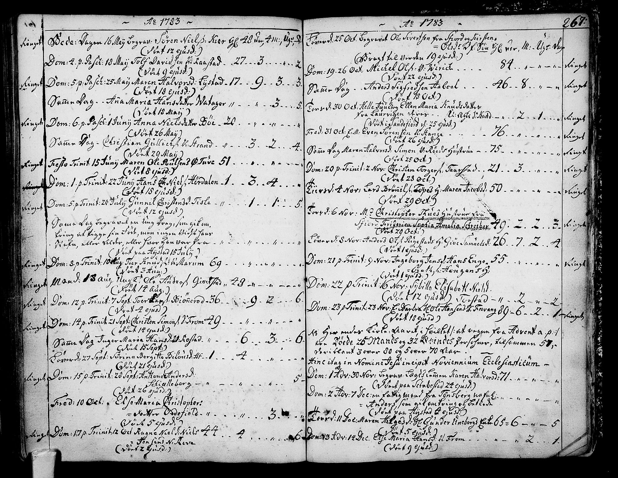 Sandar kirkebøker, SAKO/A-243/F/Fa/L0002: Parish register (official) no. 2, 1733-1788, p. 267
