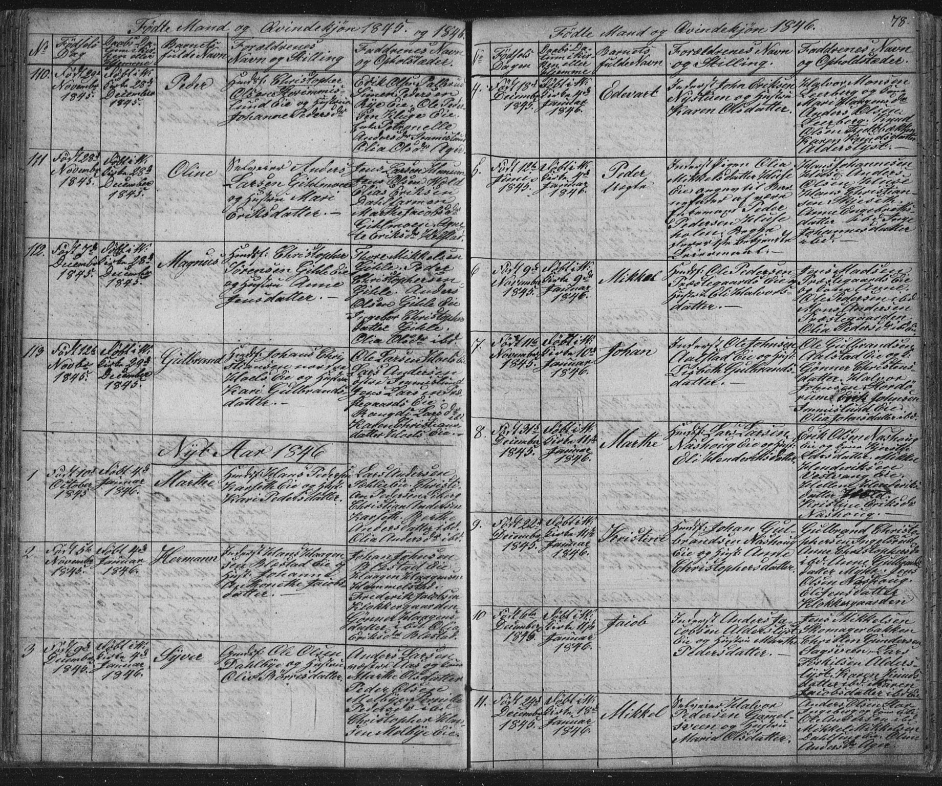 Vang prestekontor, Hedmark, AV/SAH-PREST-008/H/Ha/Hab/L0008: Parish register (copy) no. 8, 1832-1854, p. 78