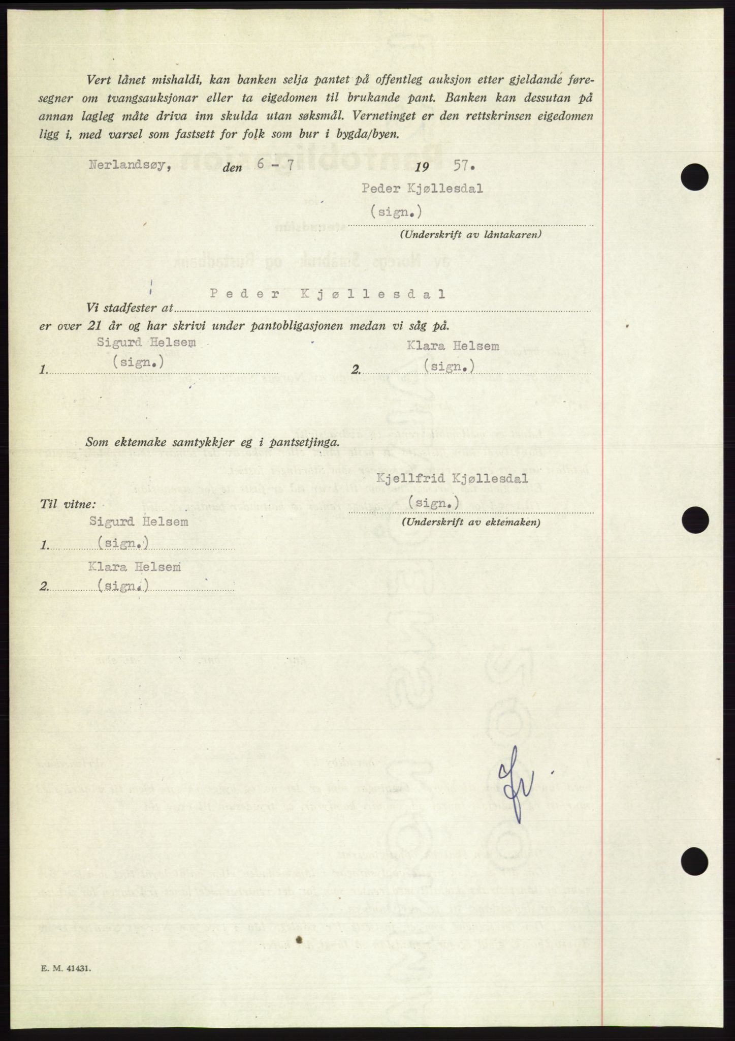 Søre Sunnmøre sorenskriveri, AV/SAT-A-4122/1/2/2C/L0130: Mortgage book no. 18B, 1957-1958, Diary no: : 1903/1957