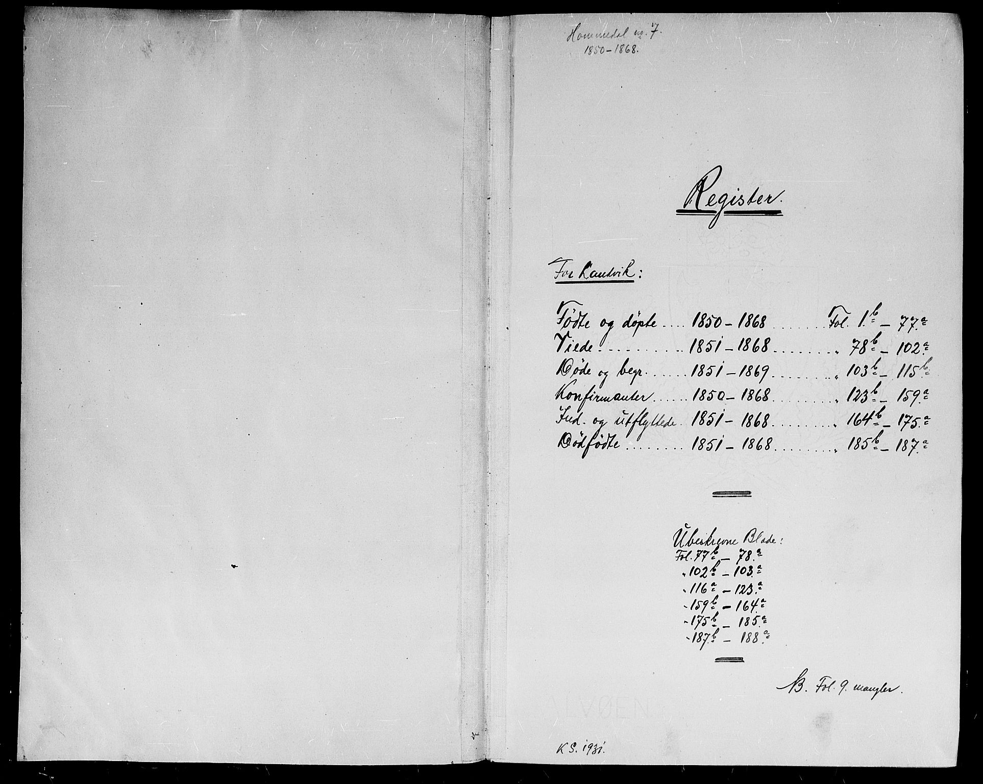 Hommedal sokneprestkontor, SAK/1111-0023/F/Fb/Fbb/L0005: Parish register (copy) no. B 5, 1850-1869