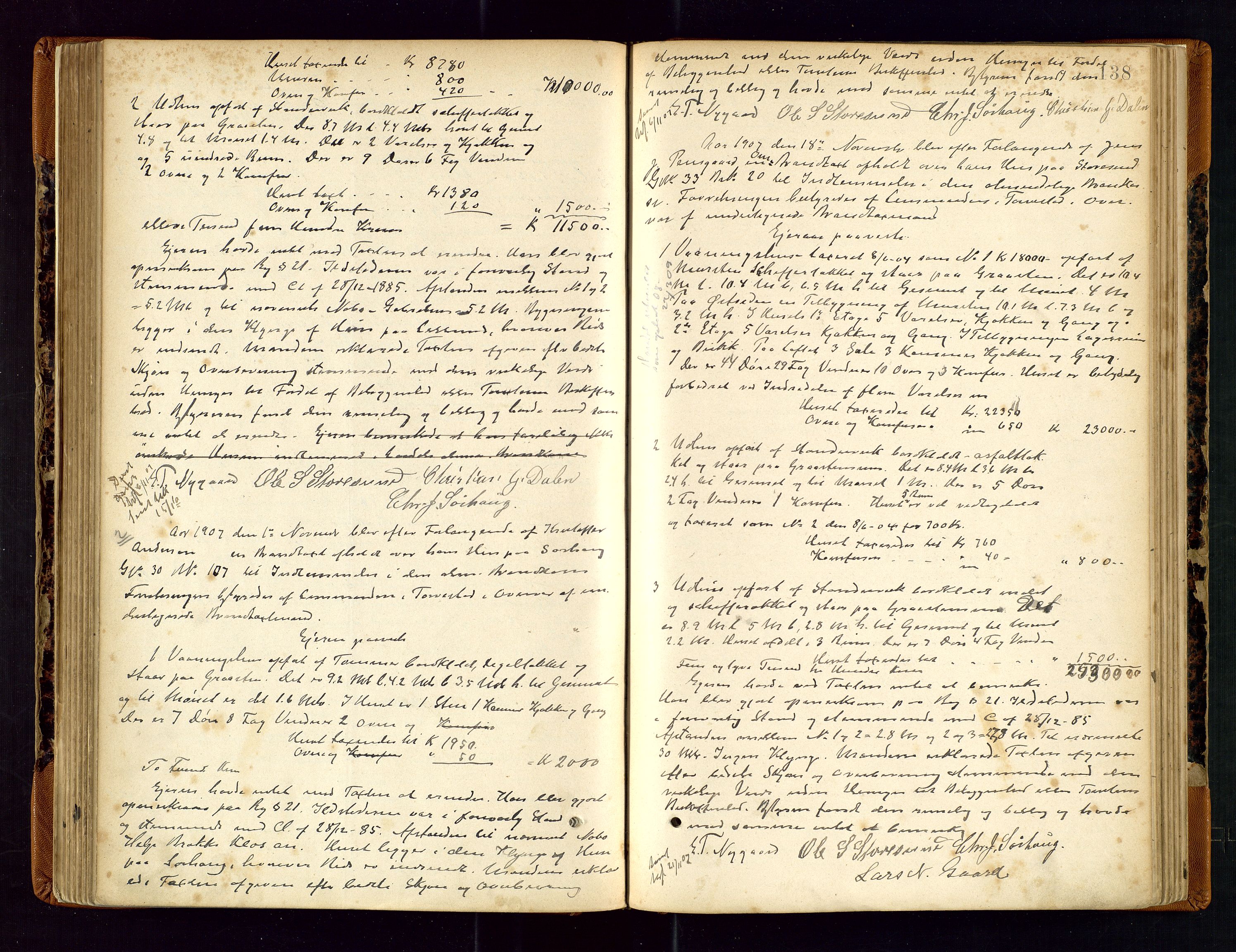 Torvestad lensmannskontor, AV/SAST-A-100307/1/Goa/L0002: "Brandtaxationsprotokol for Torvestad Thinglag", 1883-1917, p. 137b-138a