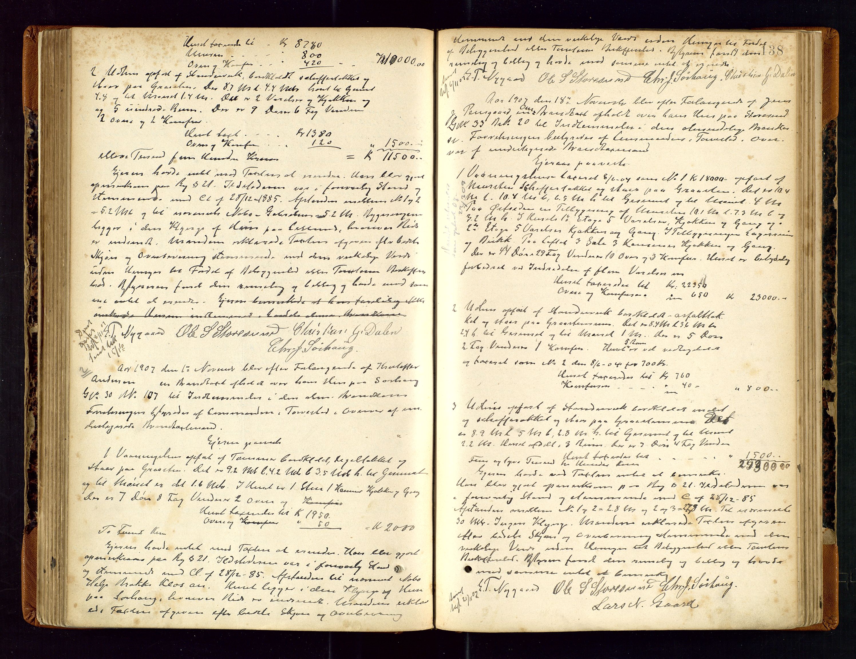 Torvestad lensmannskontor, SAST/A-100307/1/Goa/L0002: "Brandtaxationsprotokol for Torvestad Thinglag", 1883-1917, p. 137b-138a