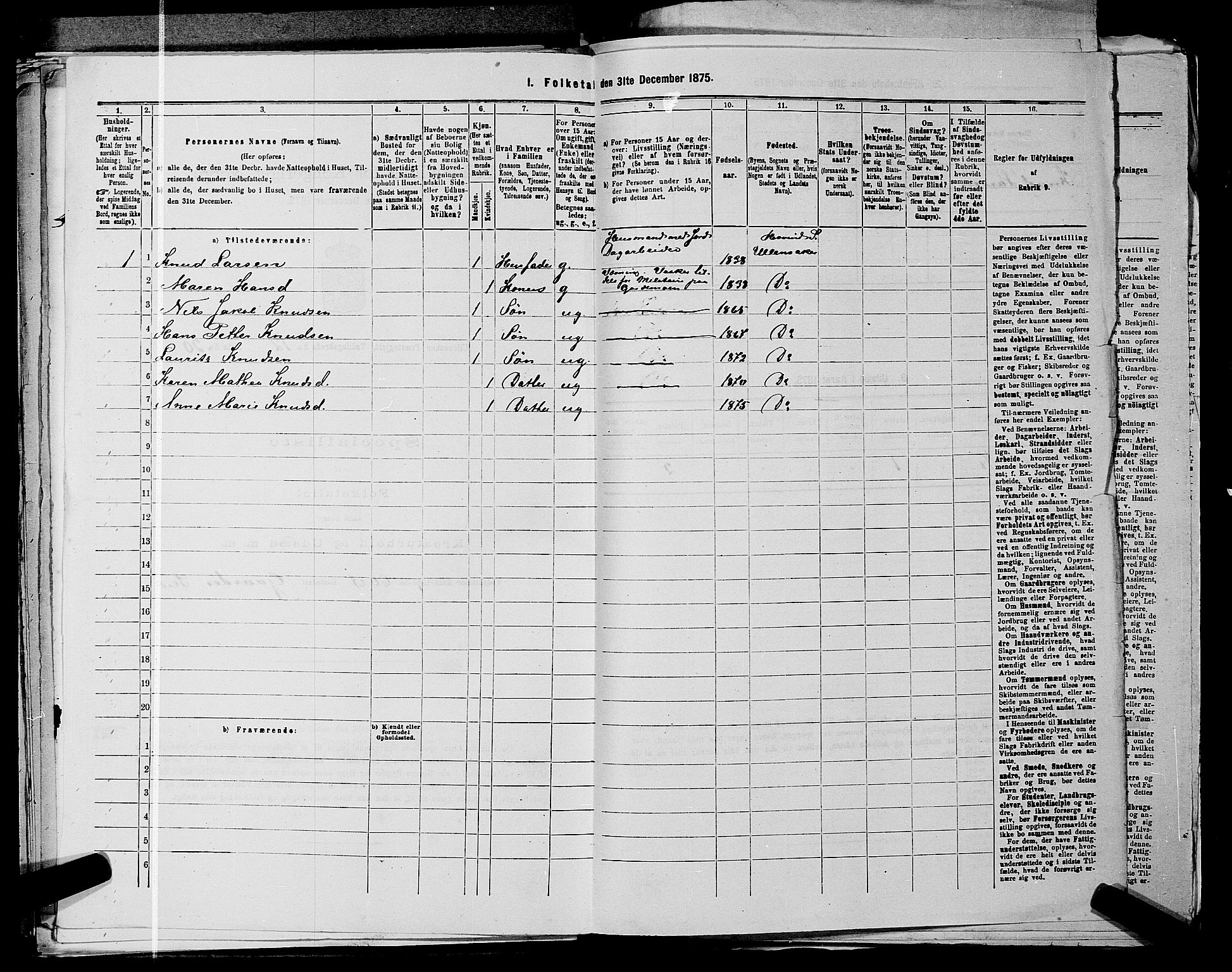 RA, 1875 census for 0235P Ullensaker, 1875, p. 1855