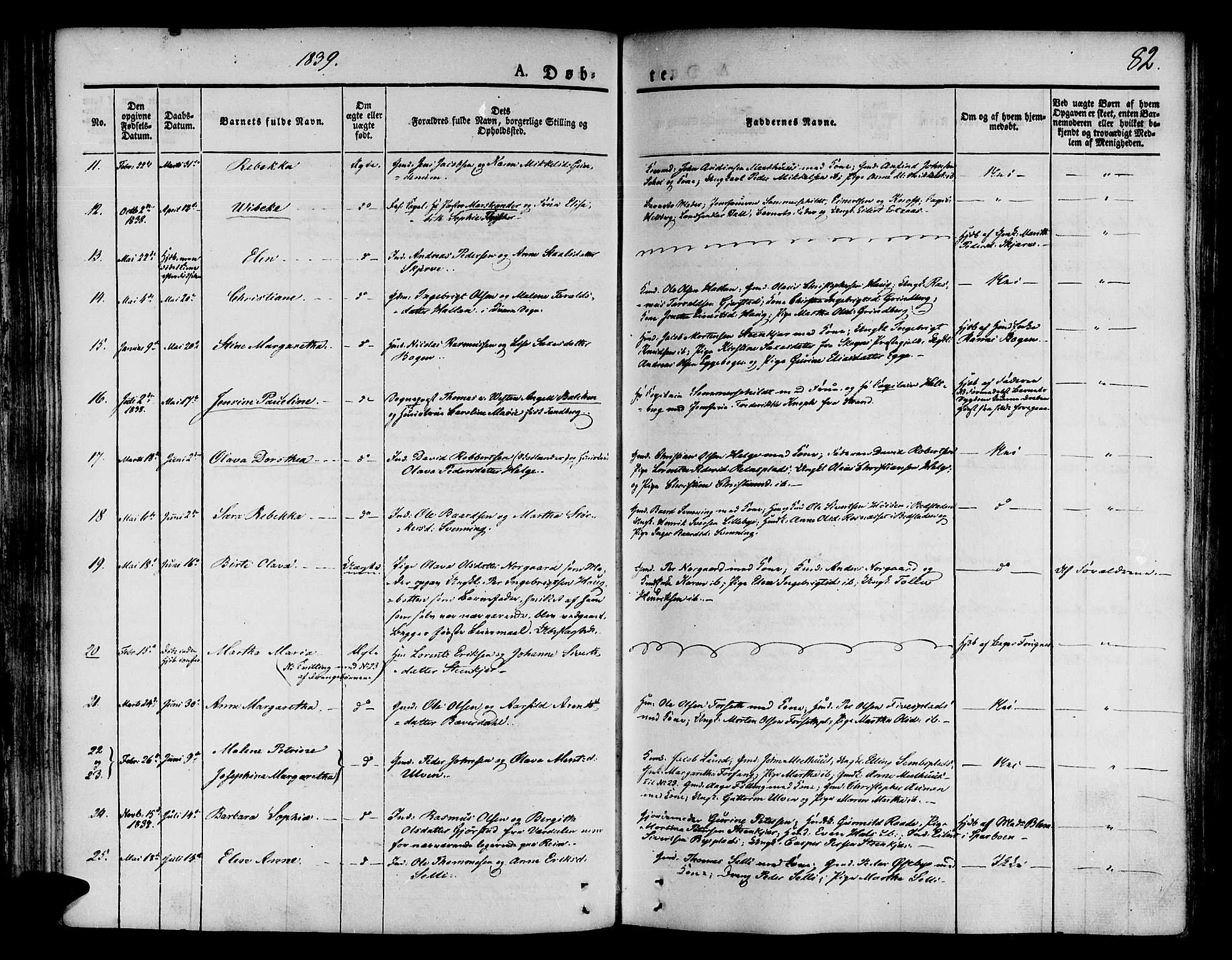 Ministerialprotokoller, klokkerbøker og fødselsregistre - Nord-Trøndelag, AV/SAT-A-1458/746/L0445: Parish register (official) no. 746A04, 1826-1846, p. 82