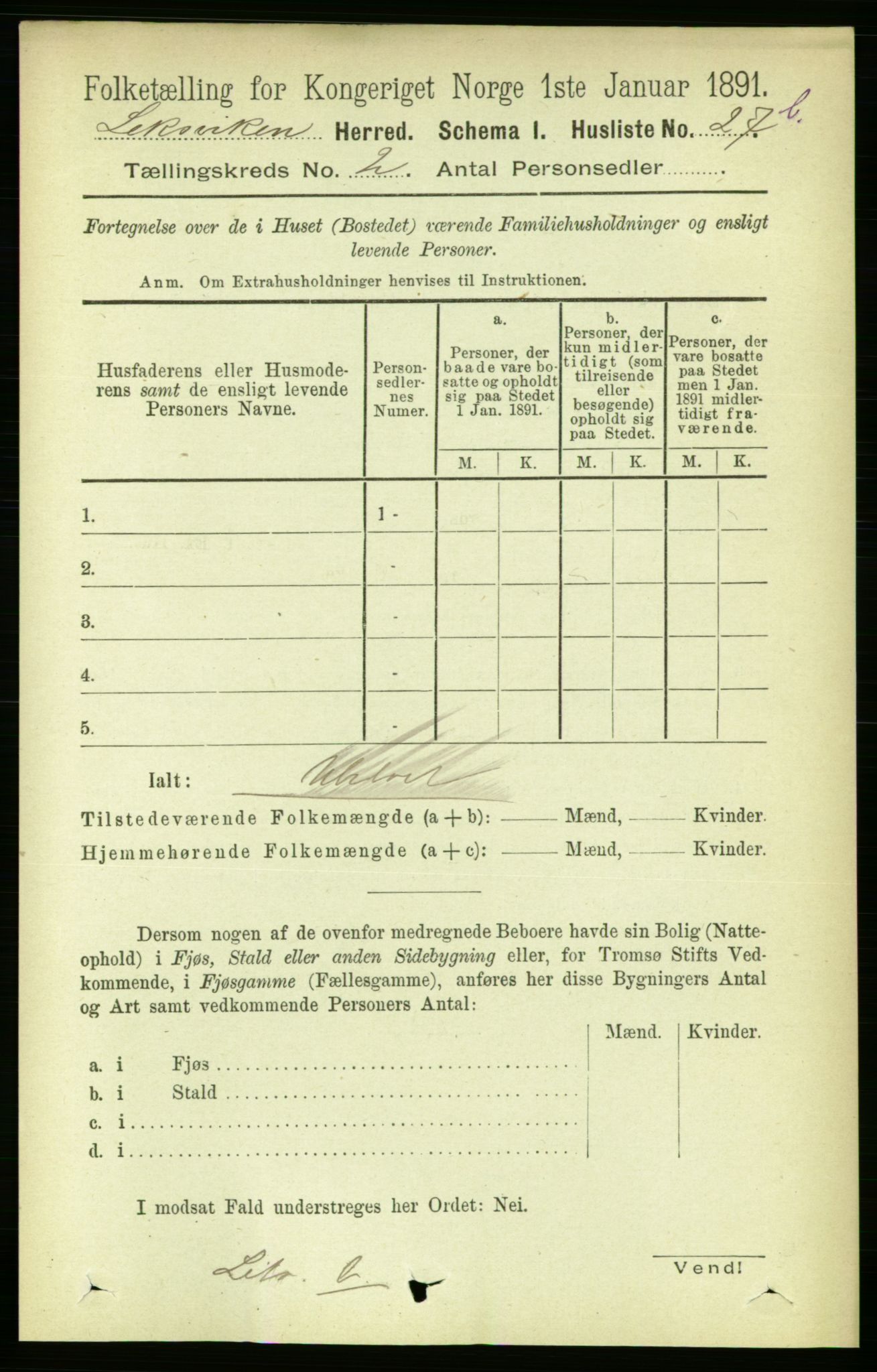 RA, 1891 census for 1718 Leksvik, 1891, p. 625
