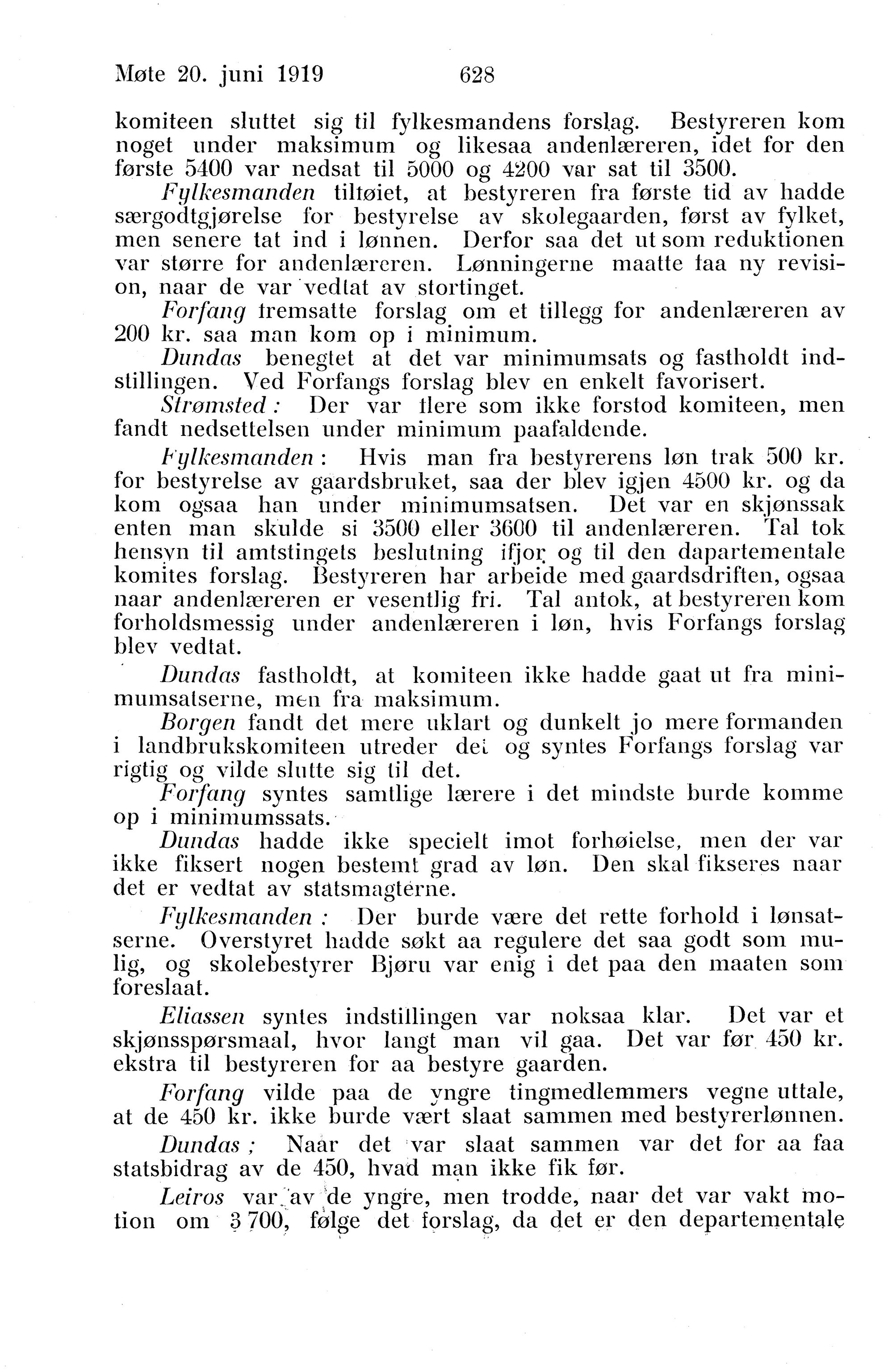 Nordland Fylkeskommune. Fylkestinget, AIN/NFK-17/176/A/Ac/L0042: Fylkestingsforhandlinger 1919, 1919