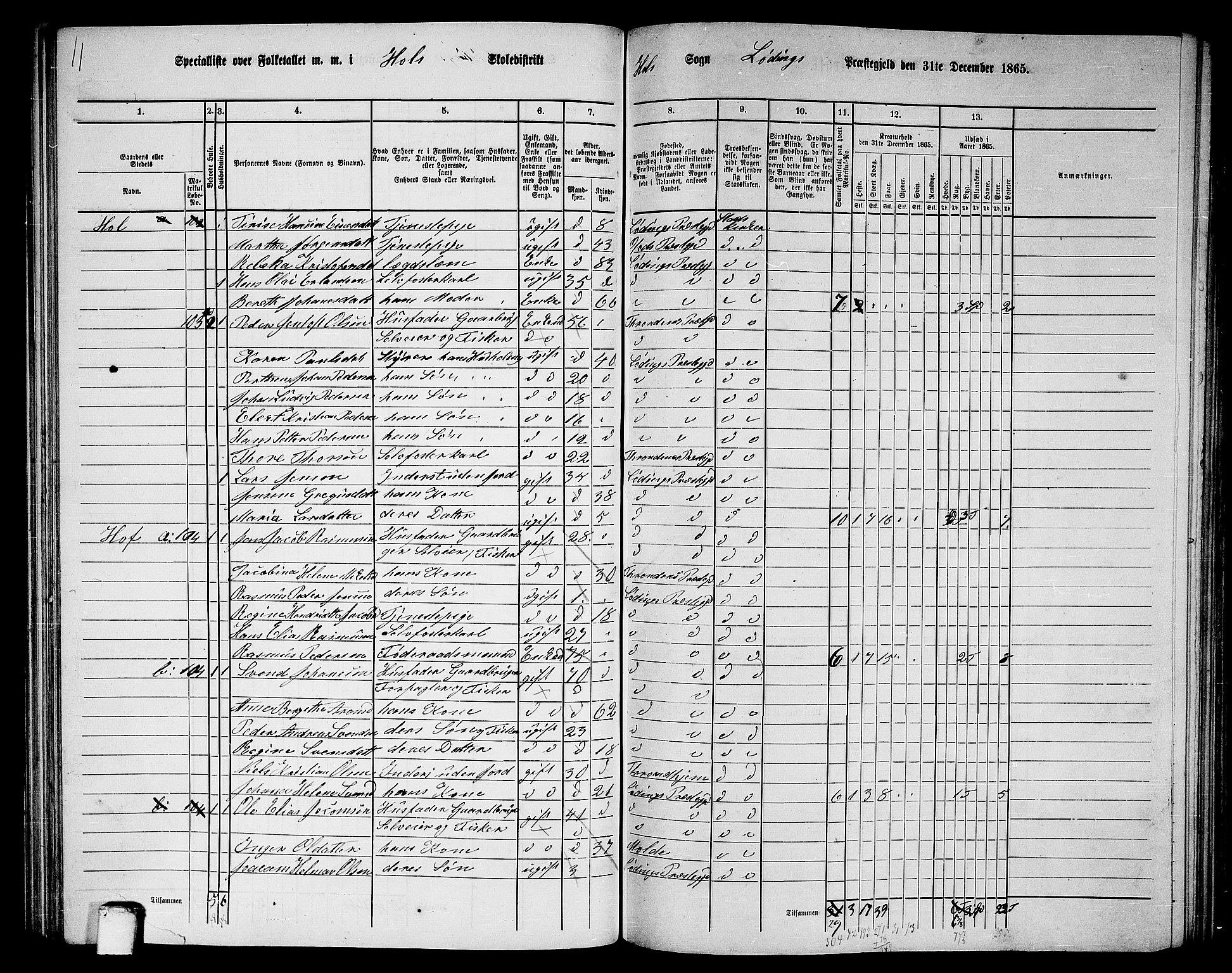 RA, 1865 census for Lødingen, 1865, p. 78