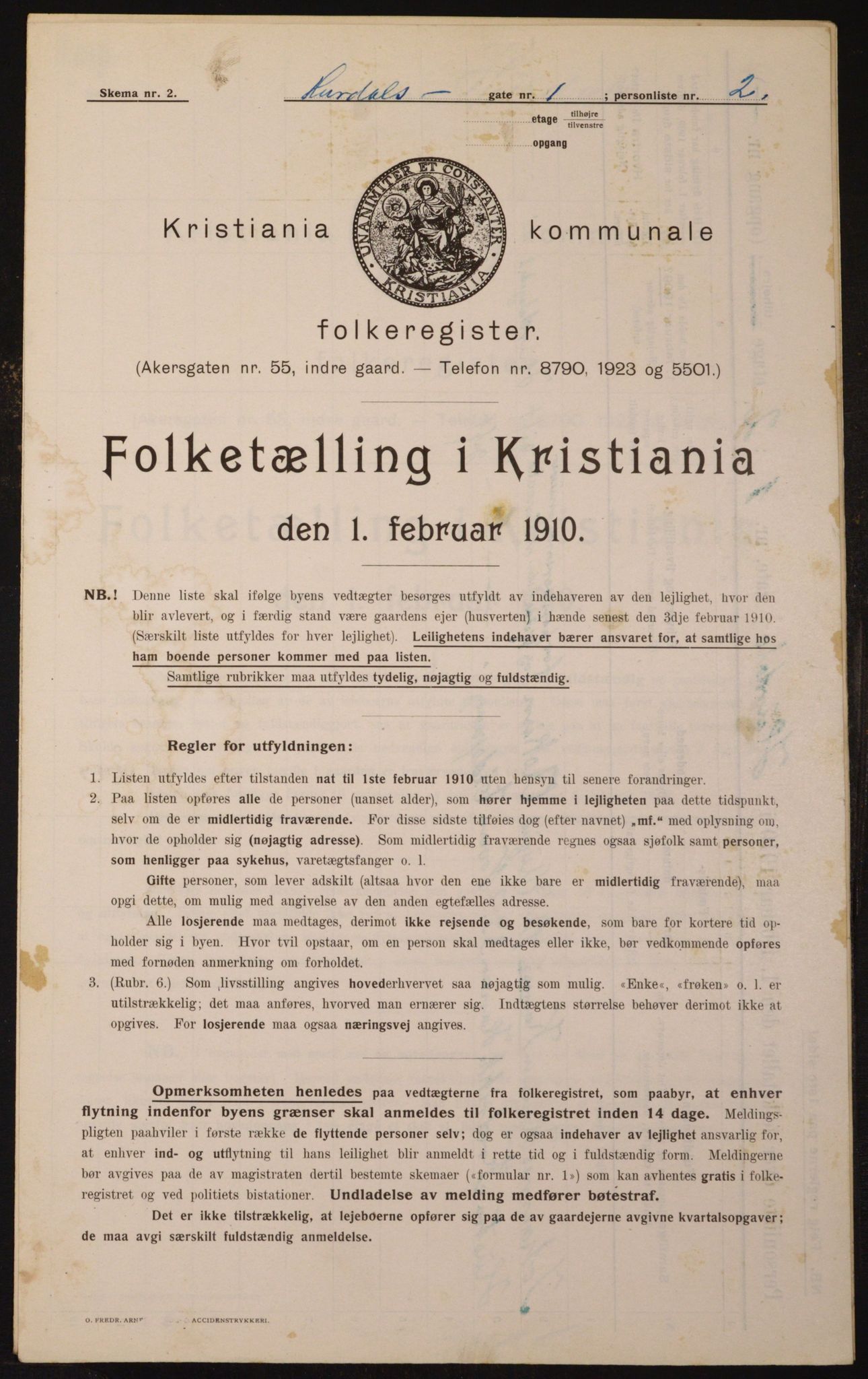 OBA, Municipal Census 1910 for Kristiania, 1910, p. 41390