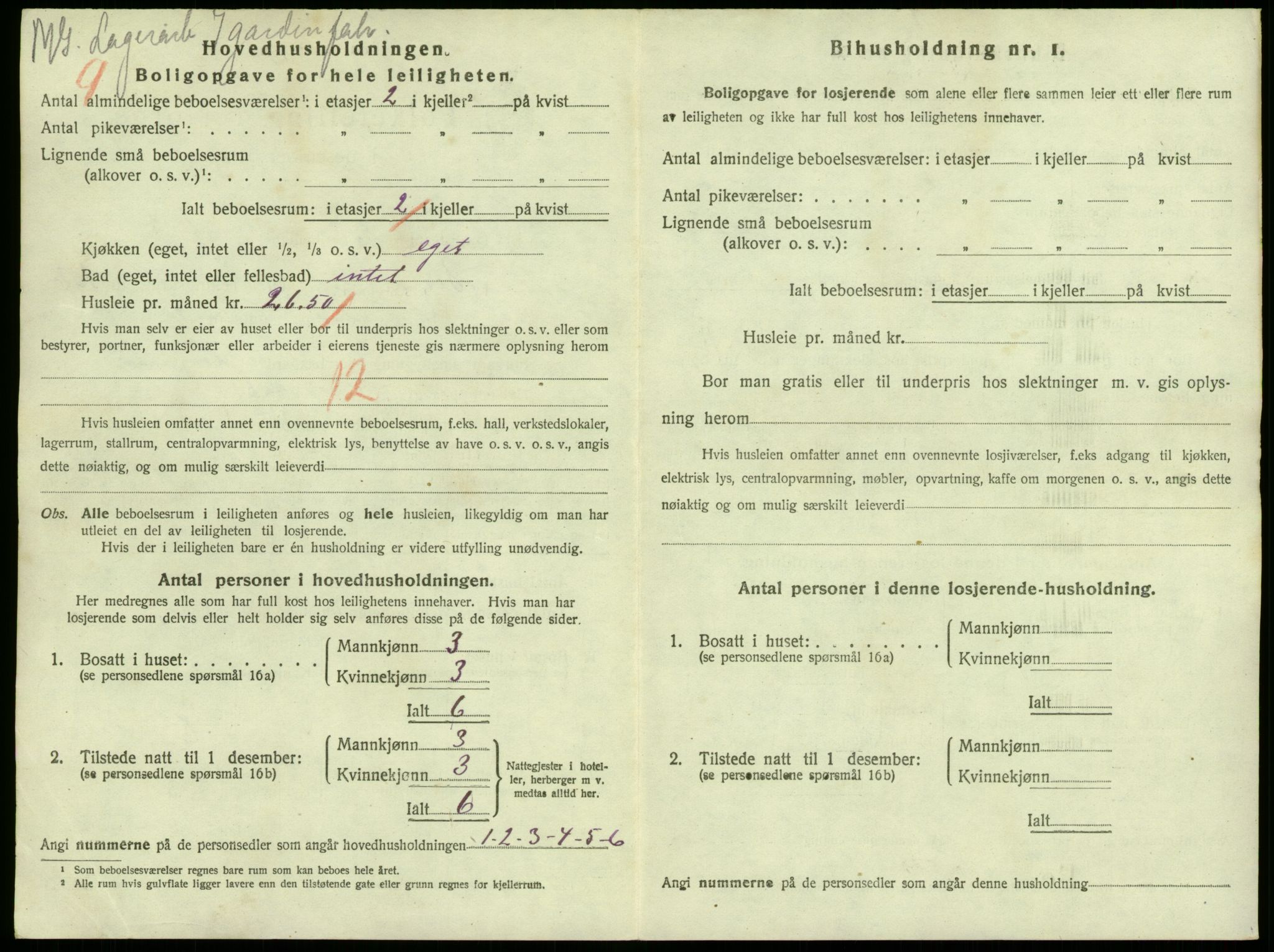 SAB, 1920 census for Bergen, 1920, p. 44496