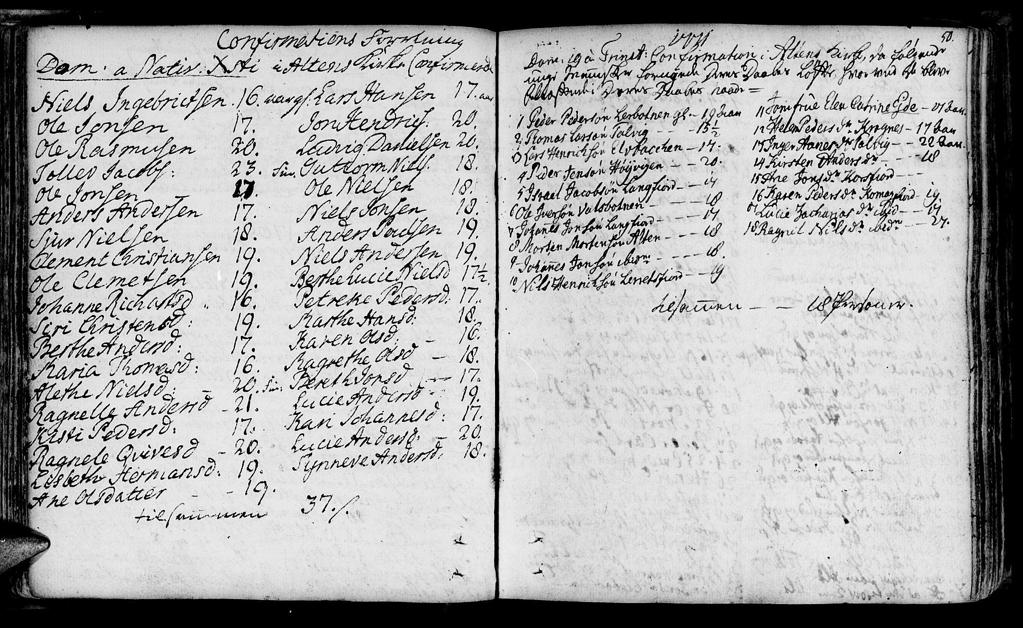 Talvik sokneprestkontor, AV/SATØ-S-1337/H/Ha/L0004kirke: Parish register (official) no. 4, 1752-1772, p. 50