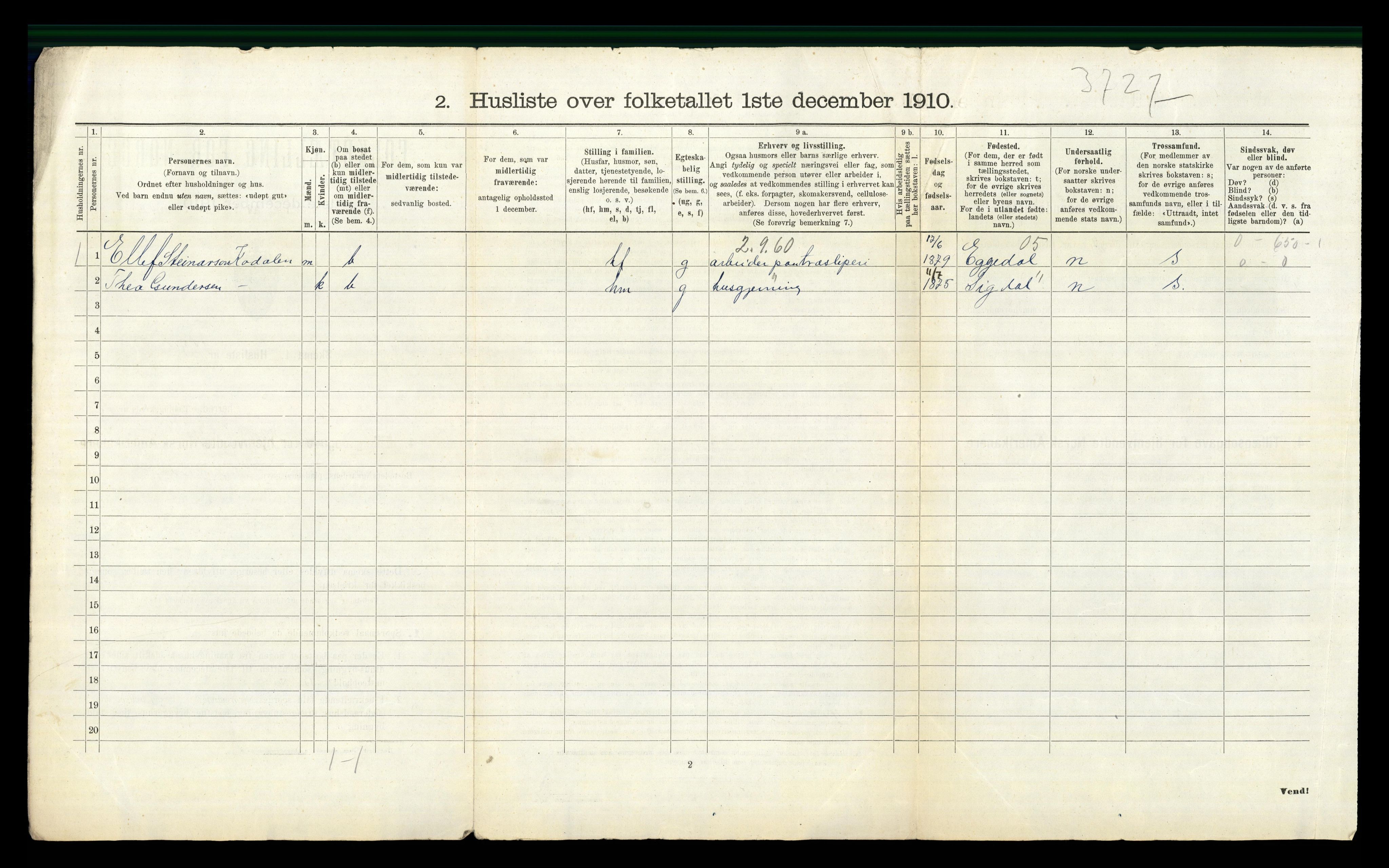 RA, 1910 census for Øvre Eiker, 1910, p. 1804