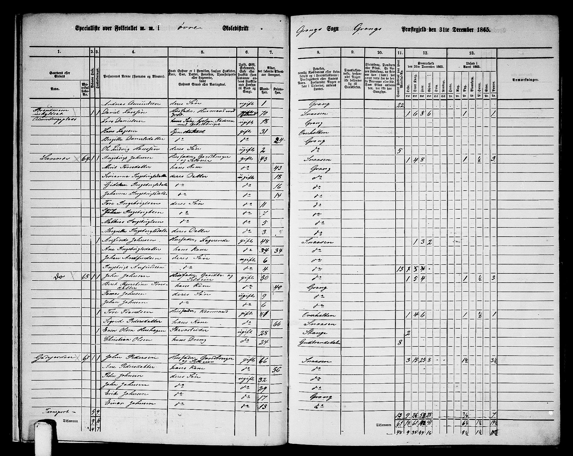 RA, 1865 census for Grong, 1865, p. 14