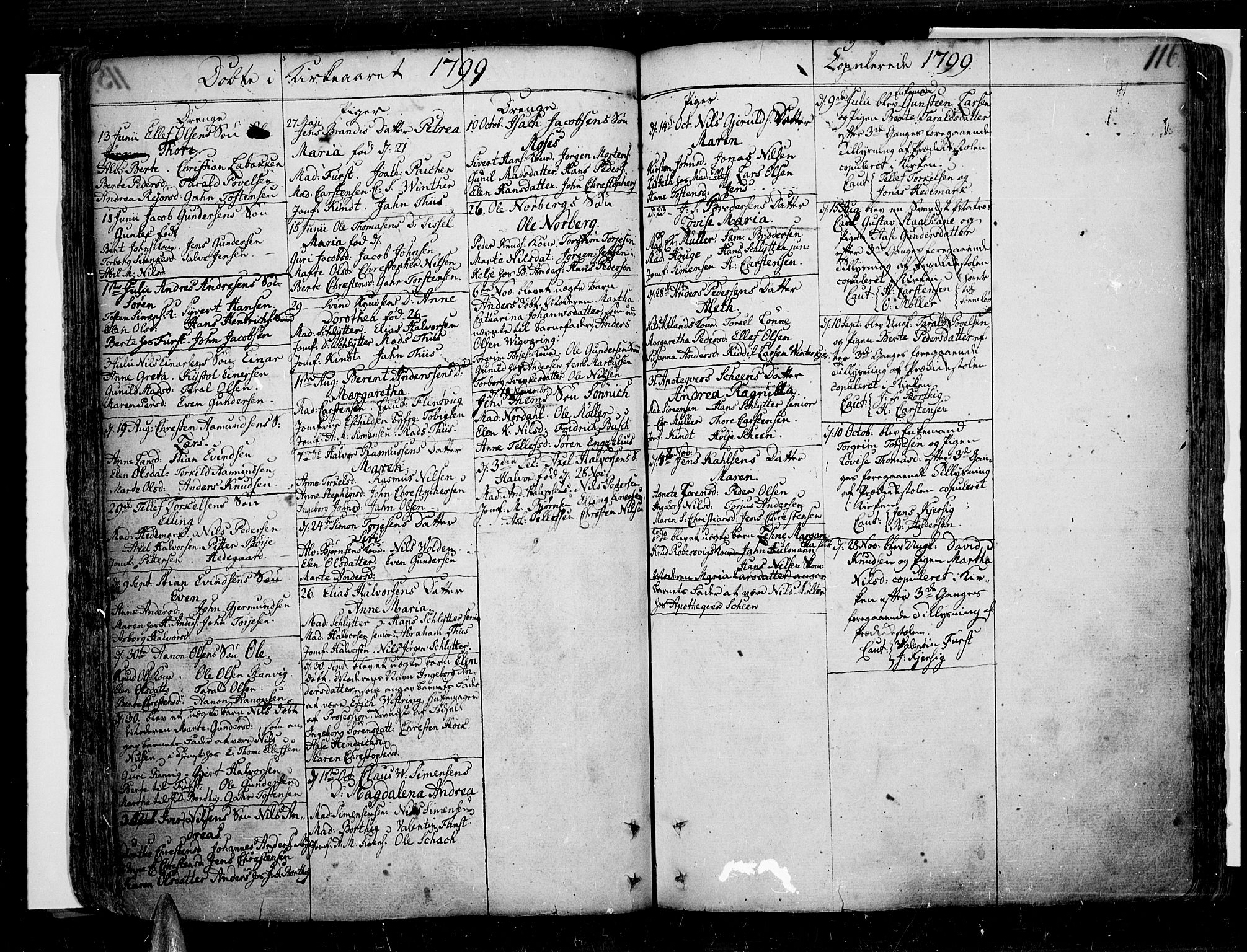 Risør sokneprestkontor, SAK/1111-0035/F/Fb/L0002: Parish register (copy) no. B 2, 1747-1812, p. 116