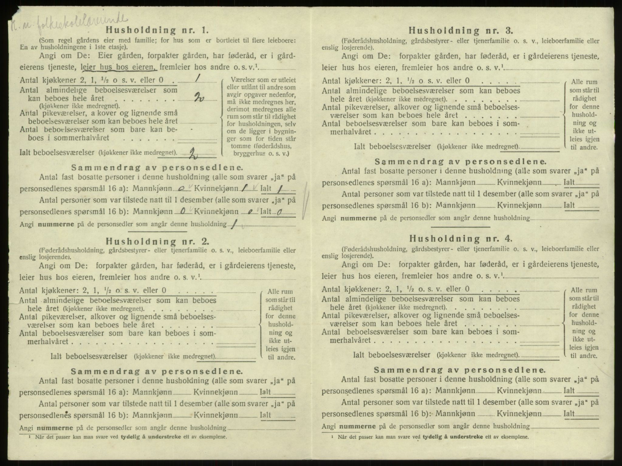 SAB, 1920 census for Breim, 1920, p. 197