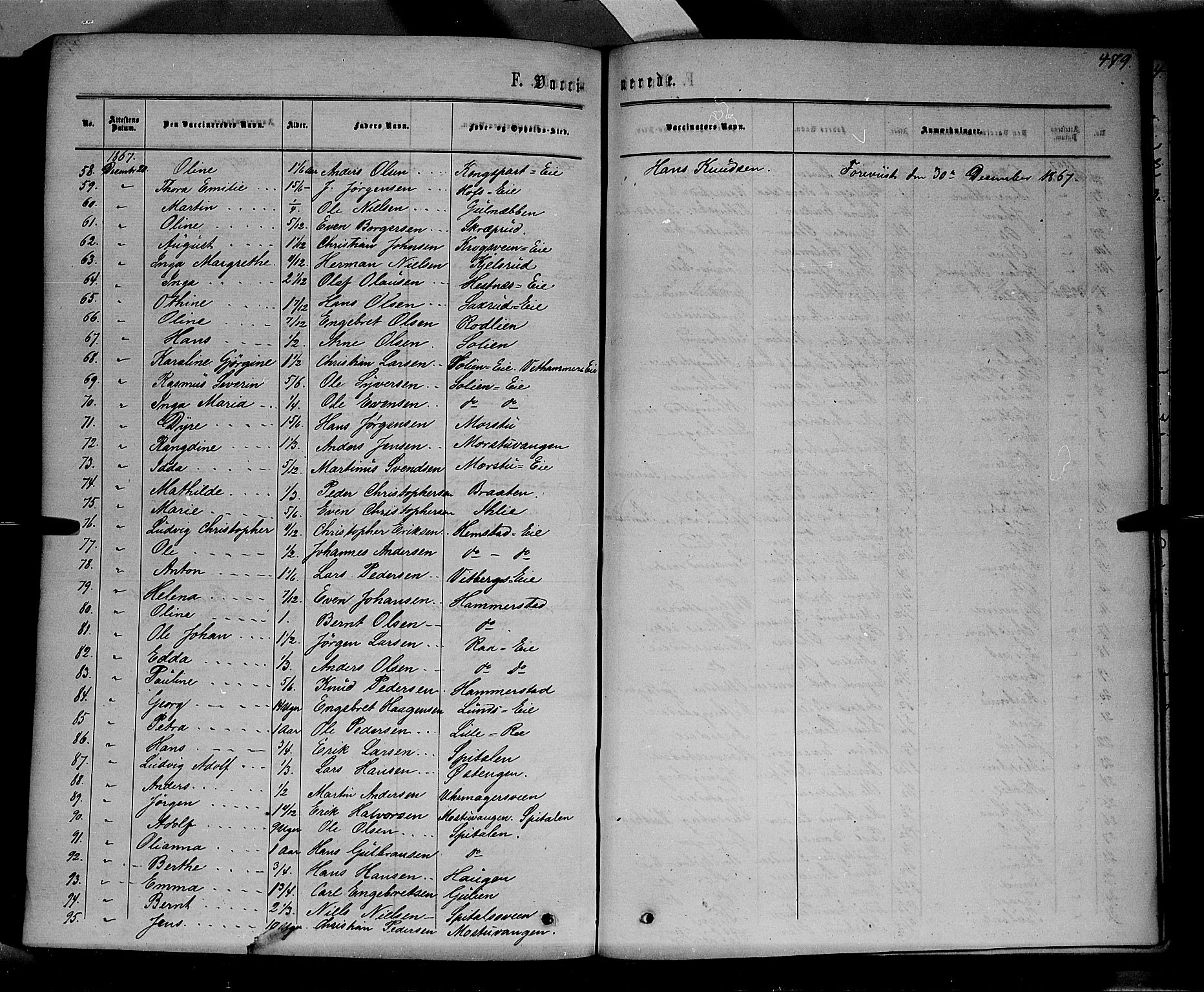 Stange prestekontor, SAH/PREST-002/K/L0013: Parish register (official) no. 13, 1862-1879, p. 479