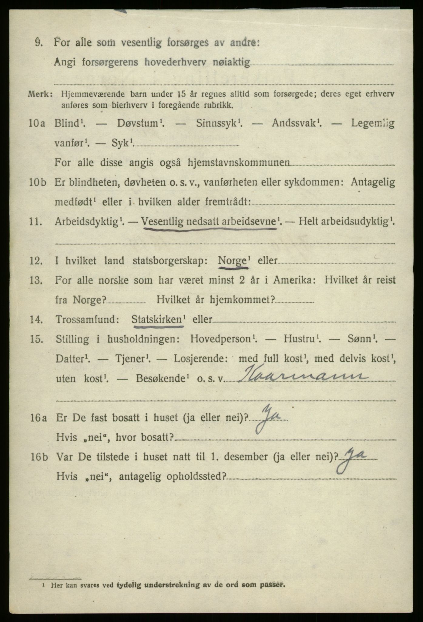 SAB, 1920 census for Innvik, 1920, p. 5790