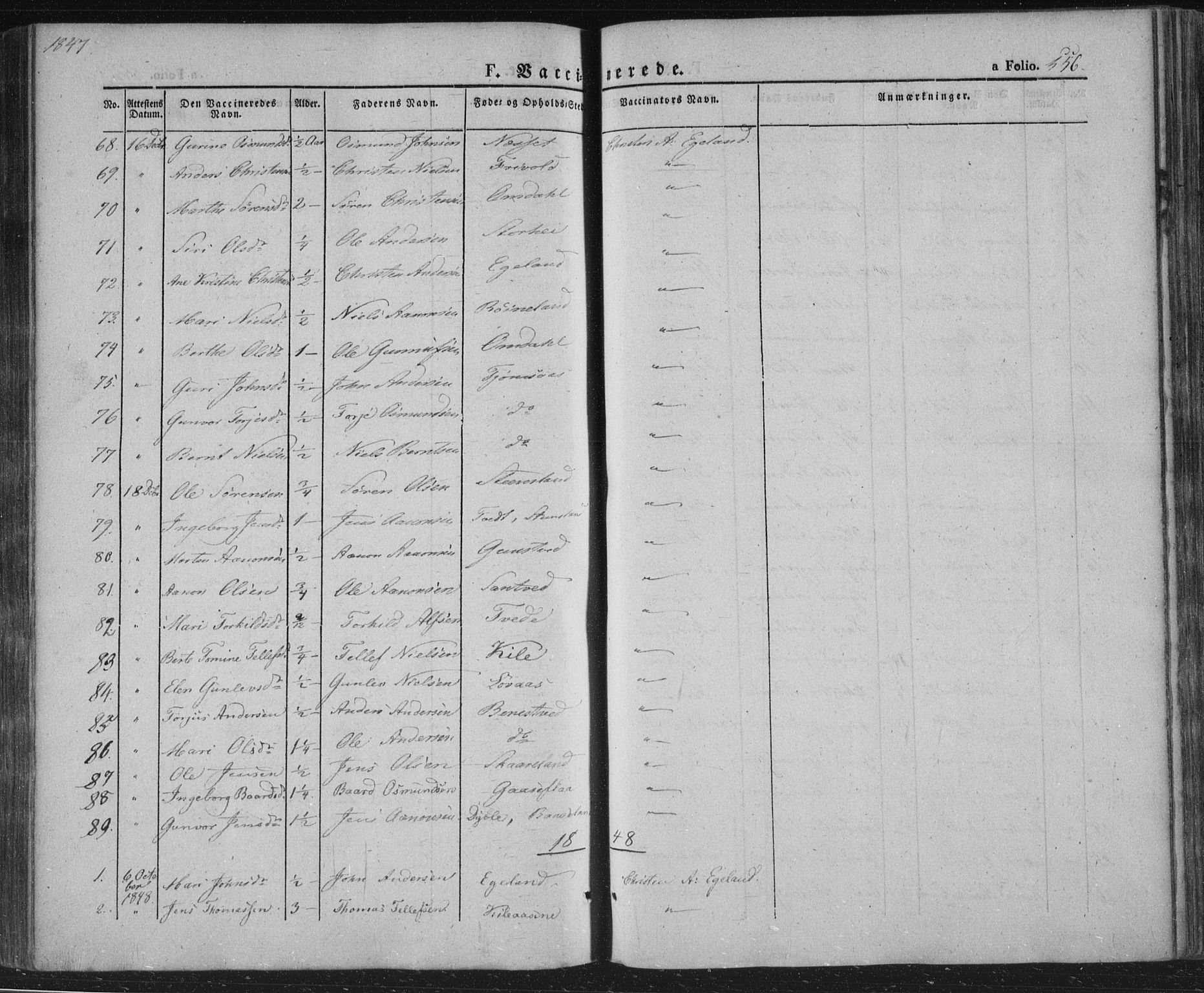Vennesla sokneprestkontor, SAK/1111-0045/Fa/Fac/L0004: Parish register (official) no. A 4, 1834-1855, p. 556