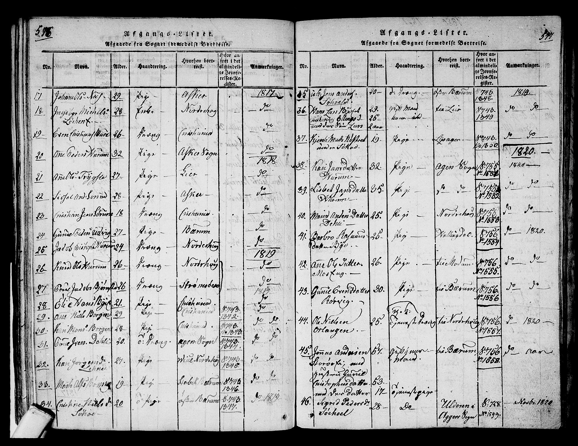 Hole kirkebøker, AV/SAKO-A-228/F/Fa/L0004: Parish register (official) no. I 4, 1814-1833, p. 576-577