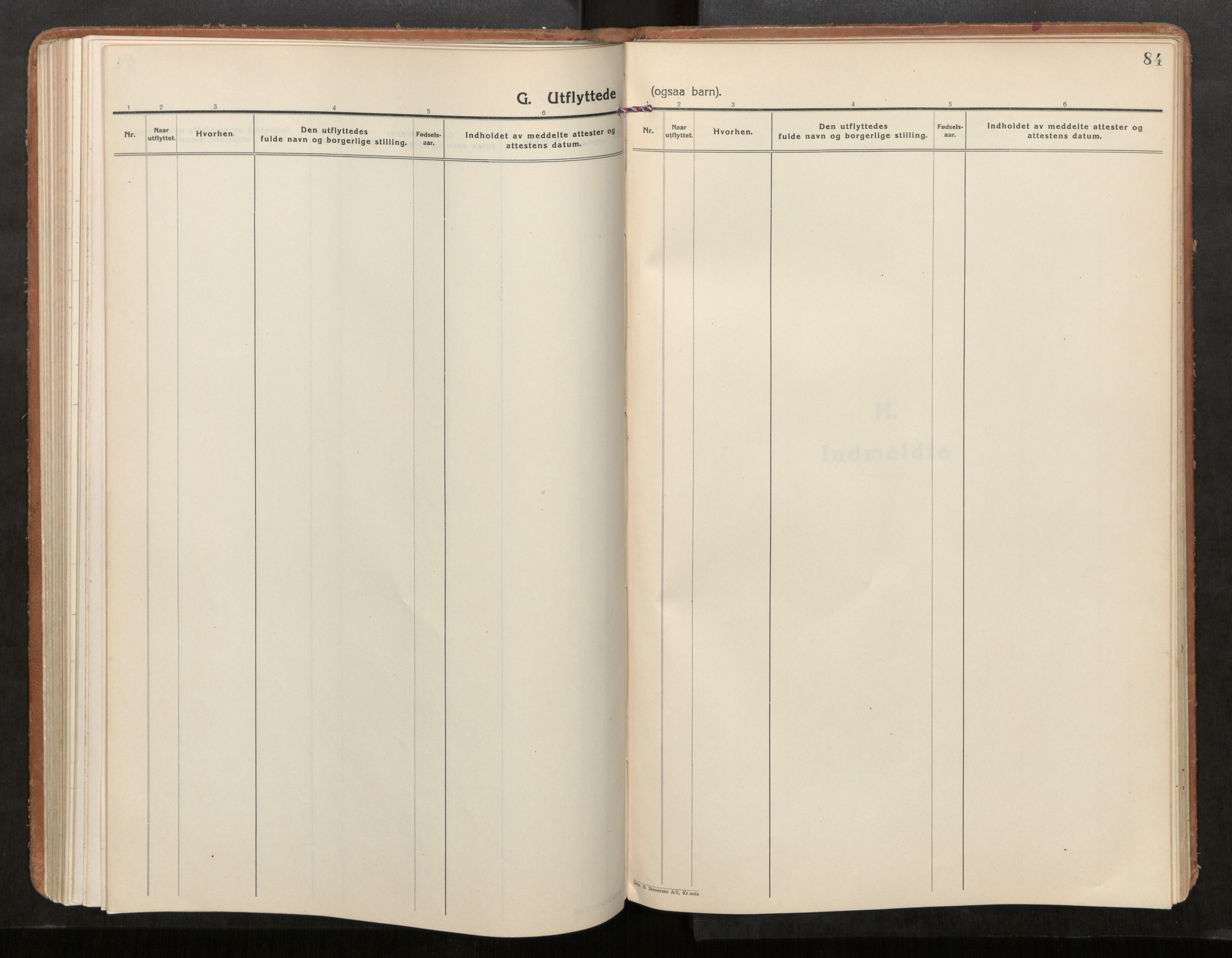 Stod sokneprestkontor, SAT/A-1164/1/I/I1/I1a/L0005: Parish register (official) no. 5, 1923-1932, p. 84