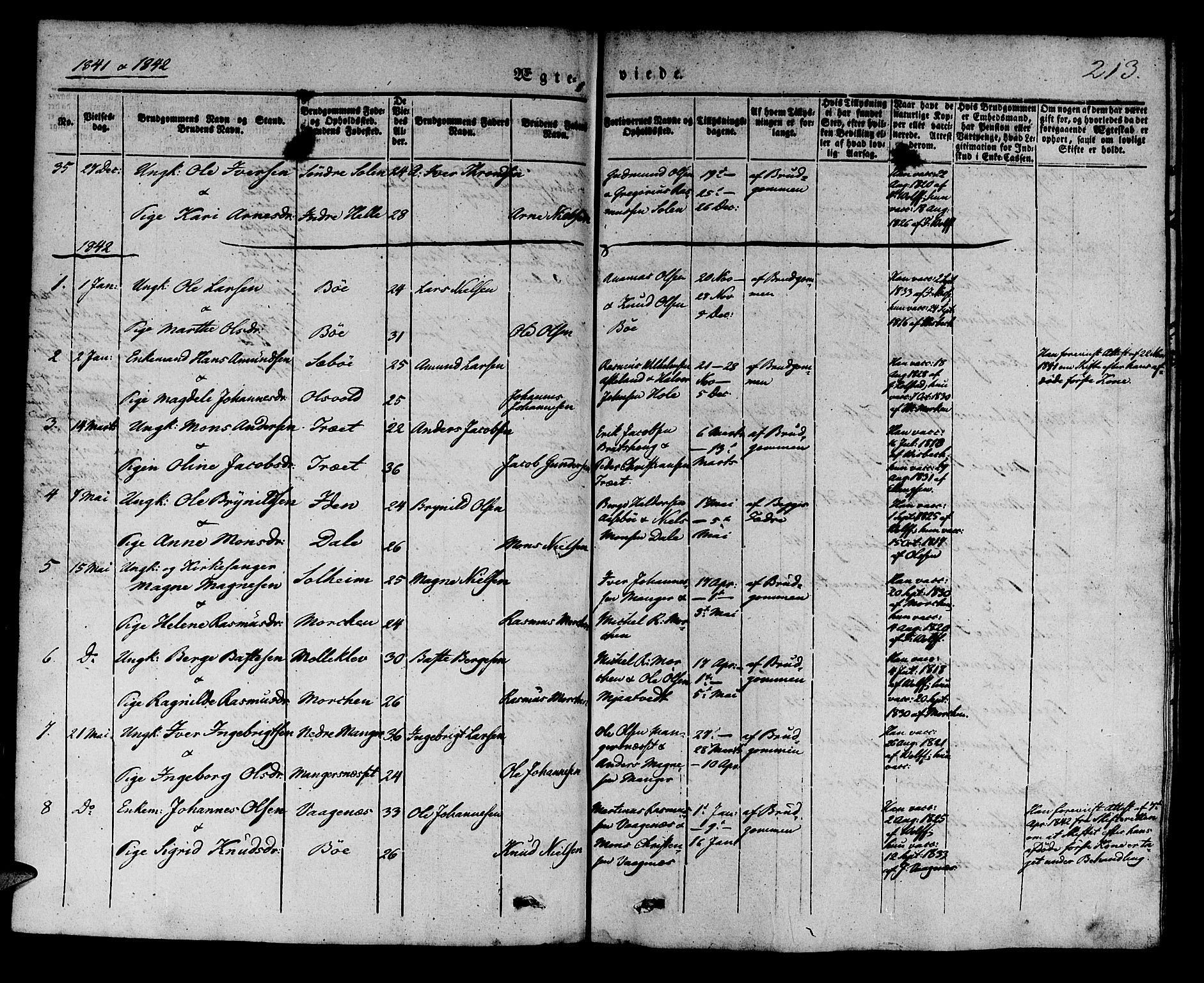 Manger sokneprestembete, SAB/A-76801/H/Haa: Parish register (official) no. A 5, 1839-1848, p. 213