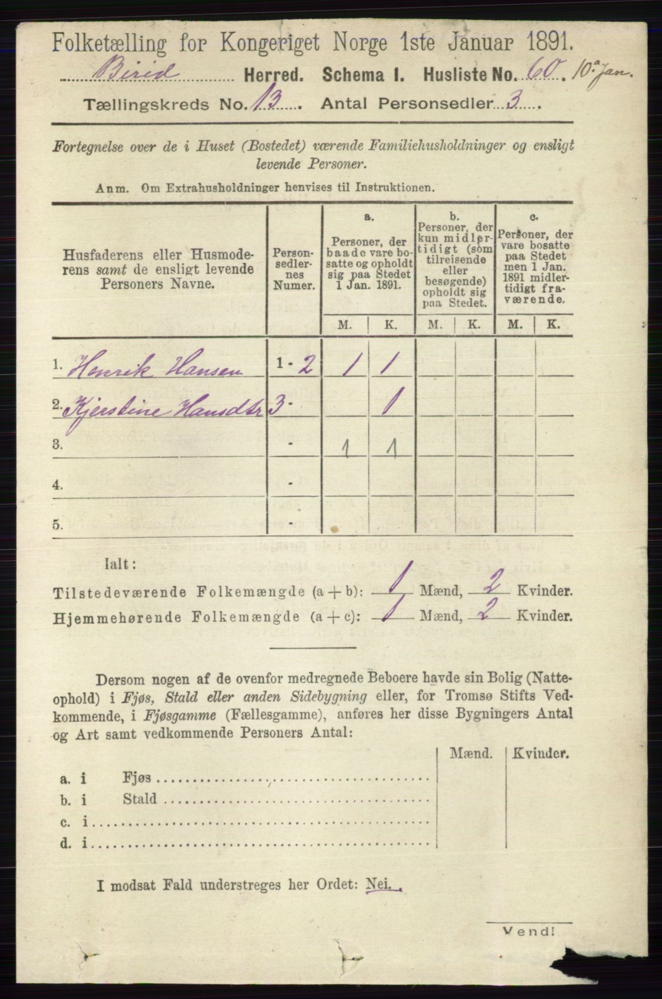 RA, 1891 census for 0525 Biri, 1891, p. 5308