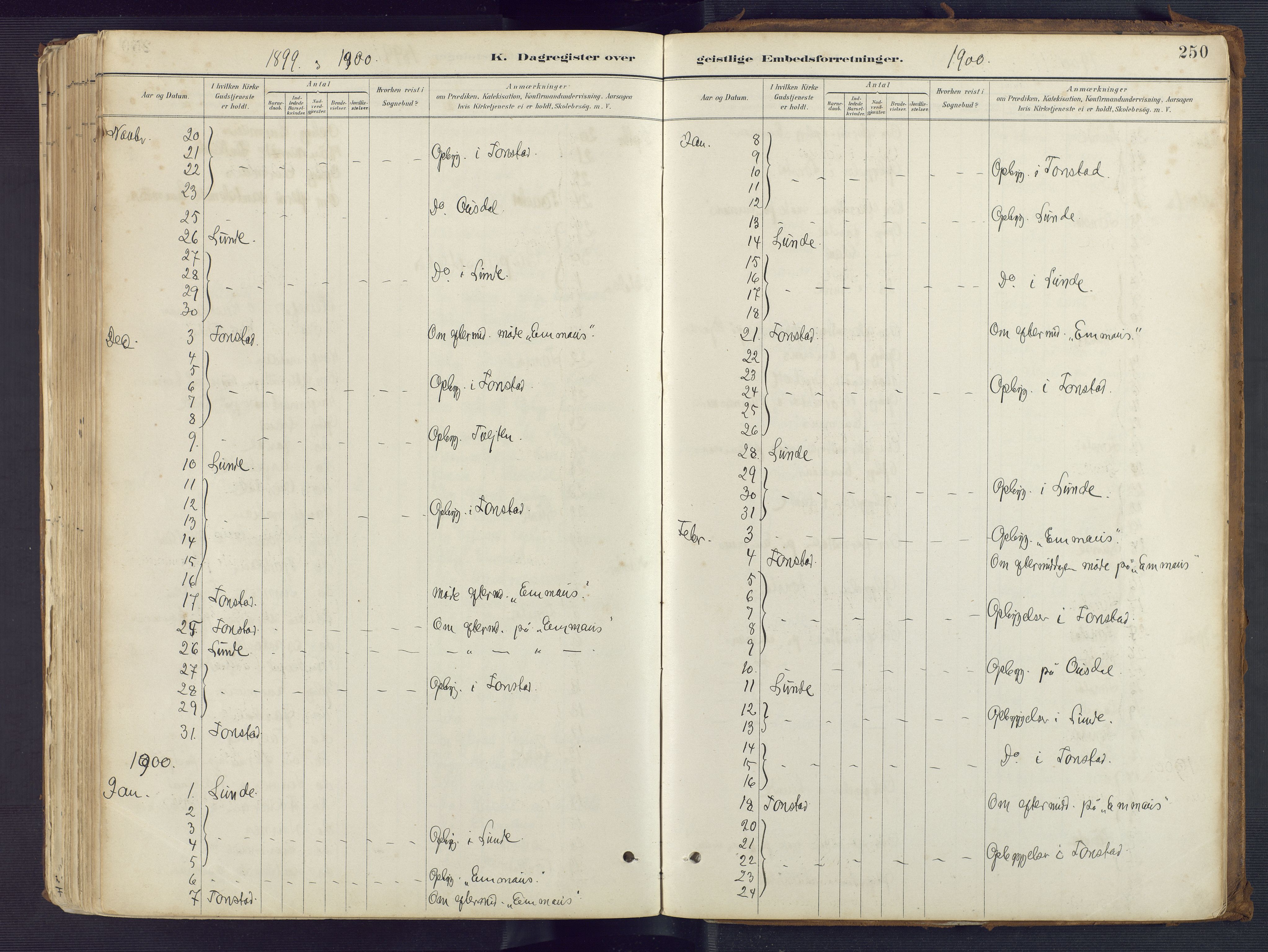 Sirdal sokneprestkontor, AV/SAK-1111-0036/F/Fa/Fab/L0004: Parish register (official) no. A 4, 1887-1919, p. 250