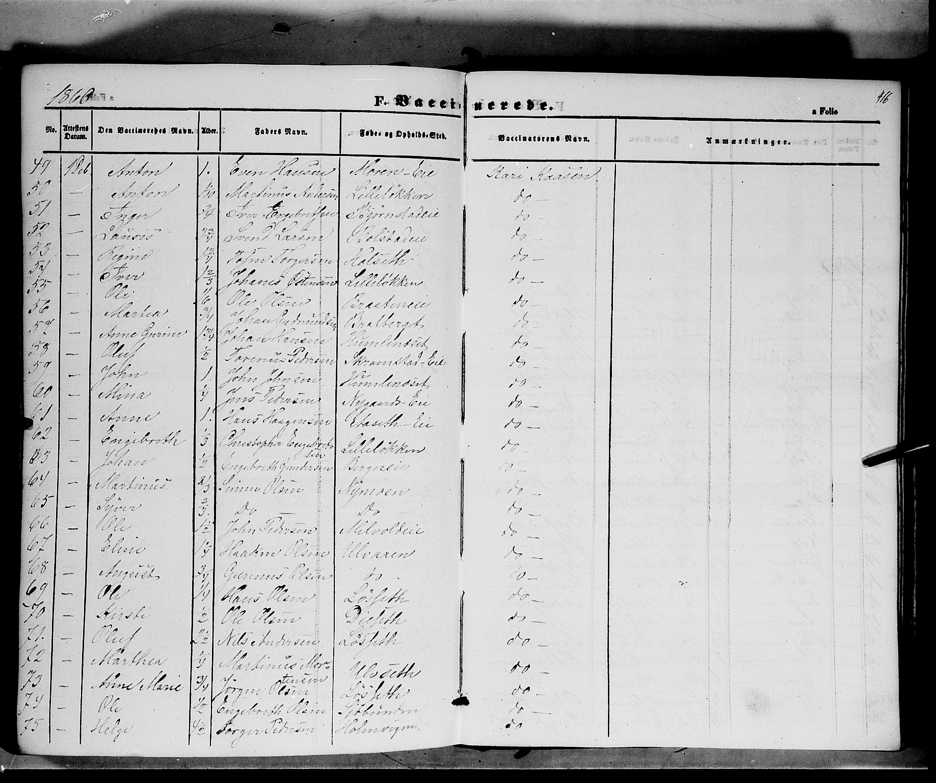 Åmot prestekontor, Hedmark, SAH/PREST-056/H/Ha/Haa/L0006: Parish register (official) no. 6, 1842-1861, p. 416
