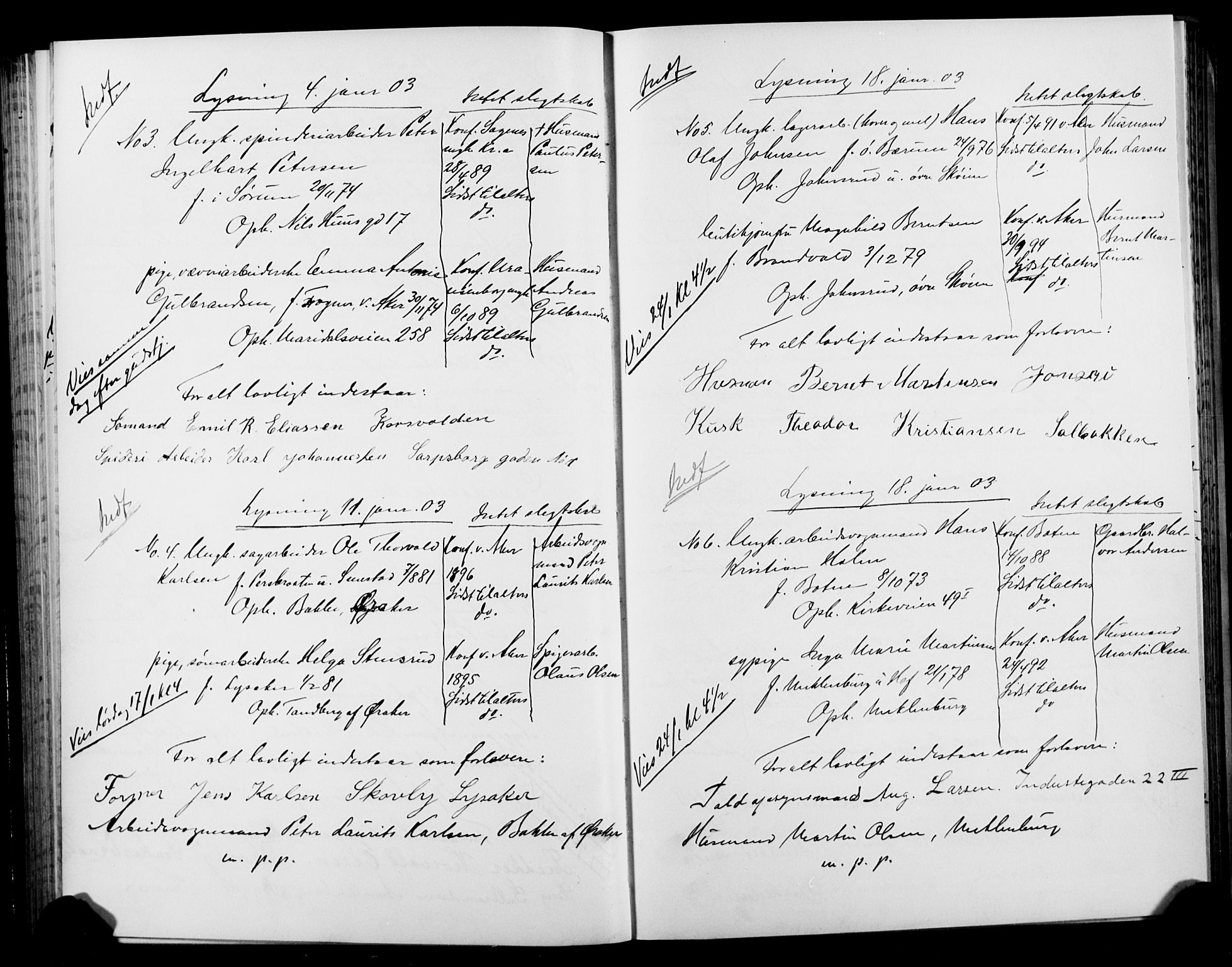 Vestre Aker prestekontor Kirkebøker, AV/SAO-A-10025/H/Ha/L0003: Banns register no. 3, 1898-1912