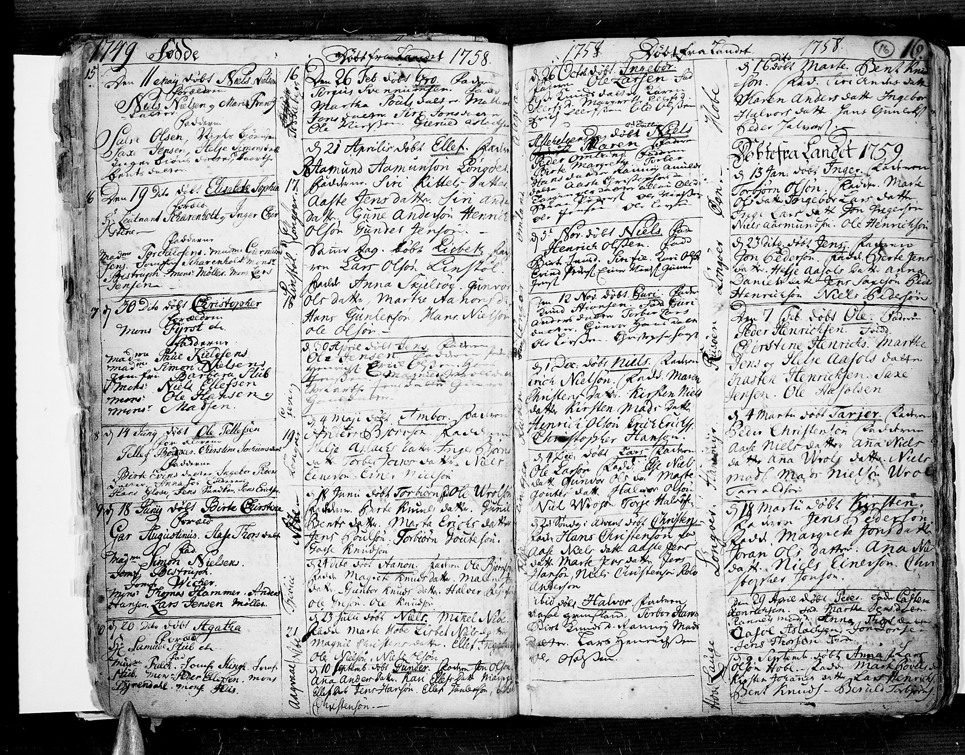 Risør sokneprestkontor, SAK/1111-0035/F/Fb/L0002: Parish register (copy) no. B 2, 1747-1812, p. 16